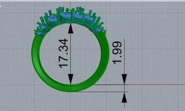 marquise ring 61 3D print model_3