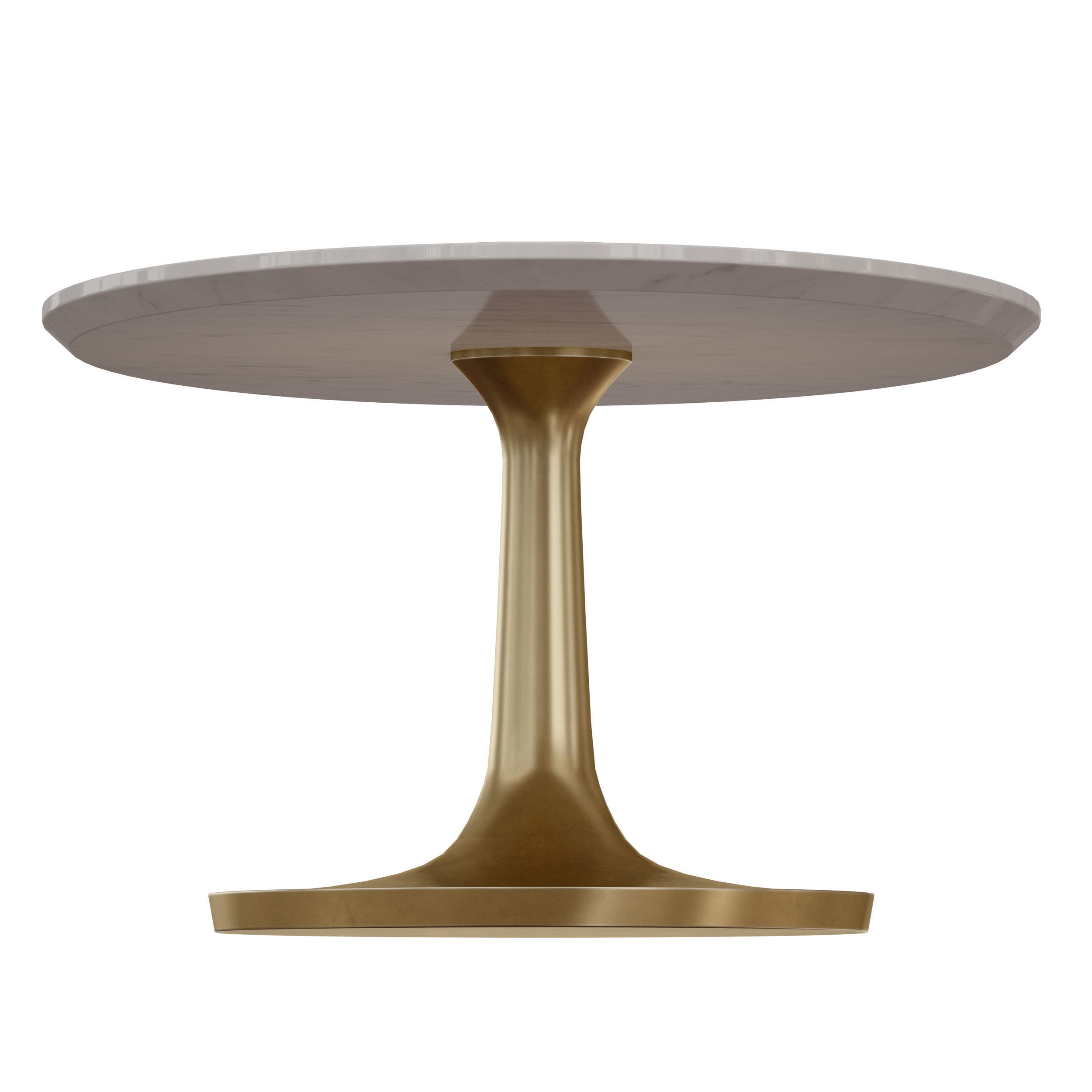 Nero White Marble Oval Coffee Table Crate and Barrel 3D model_9