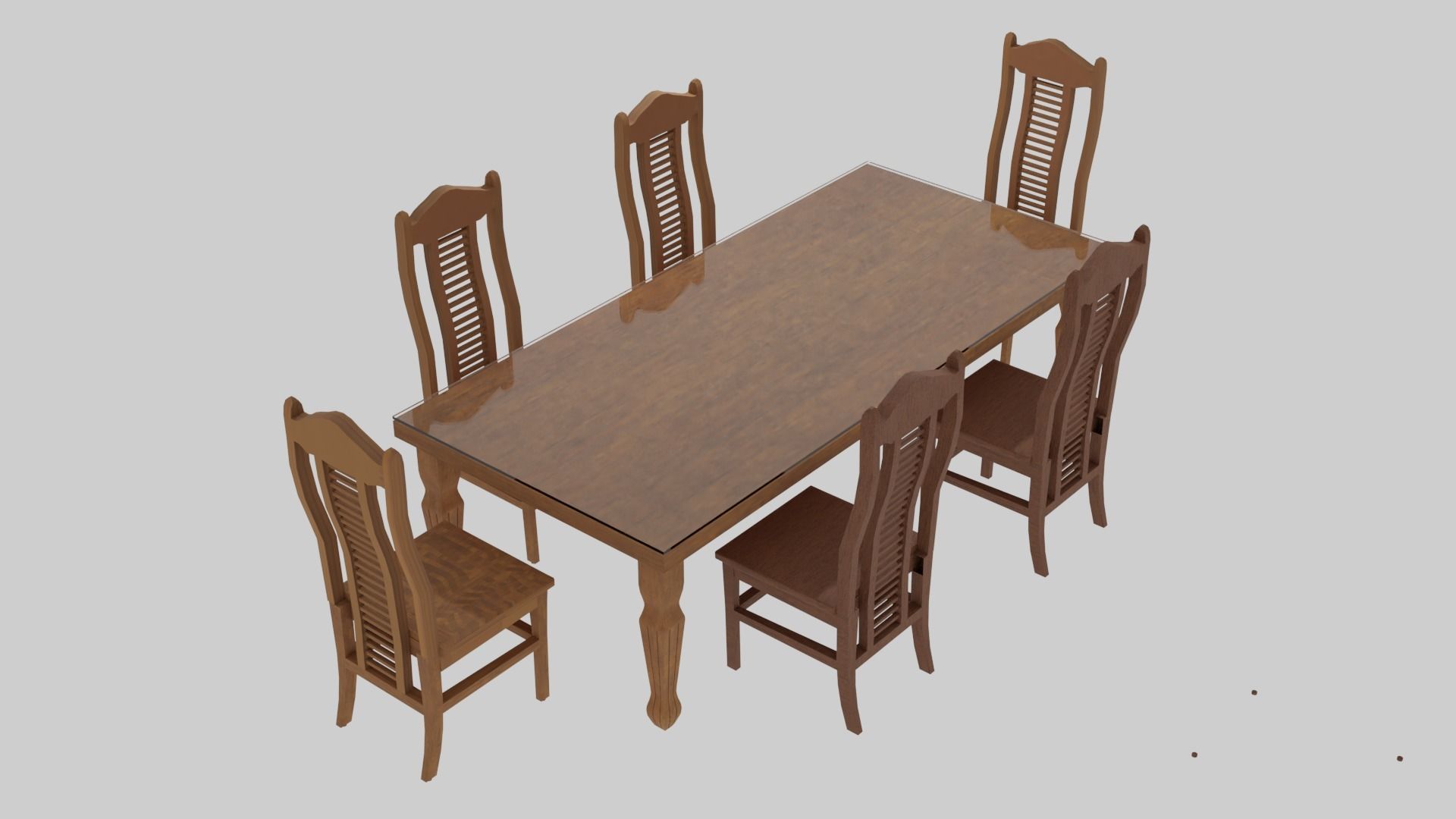 DINING TABLE MADE IN TEAK WOOD Free 3D model_1
