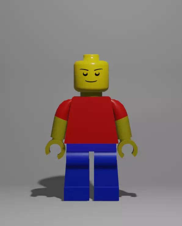 Lego character Free low-poly 3D model_0