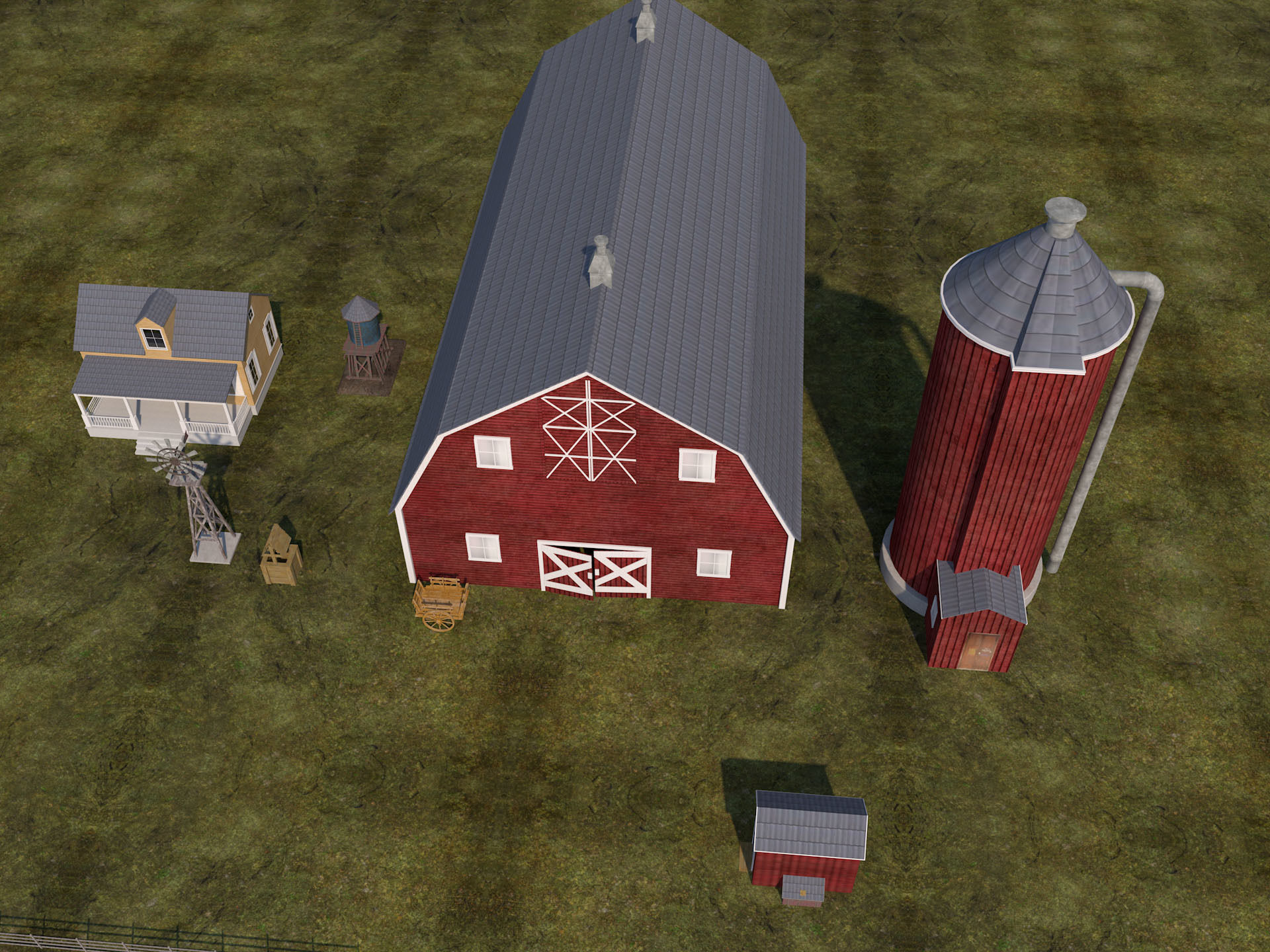 Farm Scene Low-poly 3D model_3