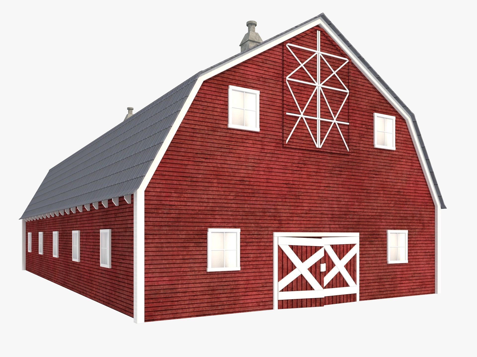 Farm Scene Low-poly 3D model_5