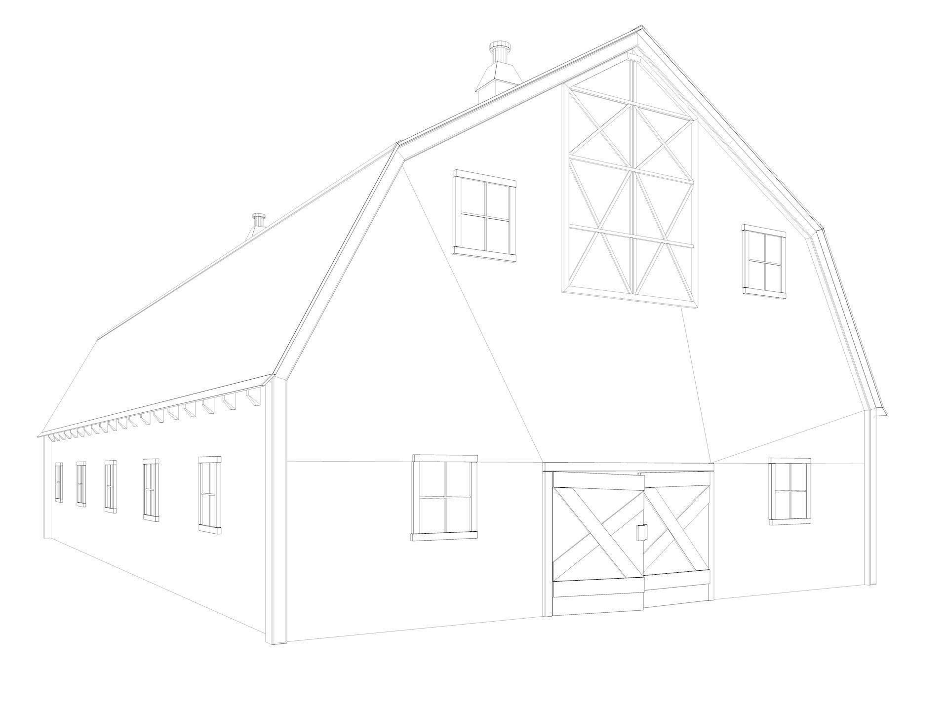 Farm Scene Low-poly 3D model_6