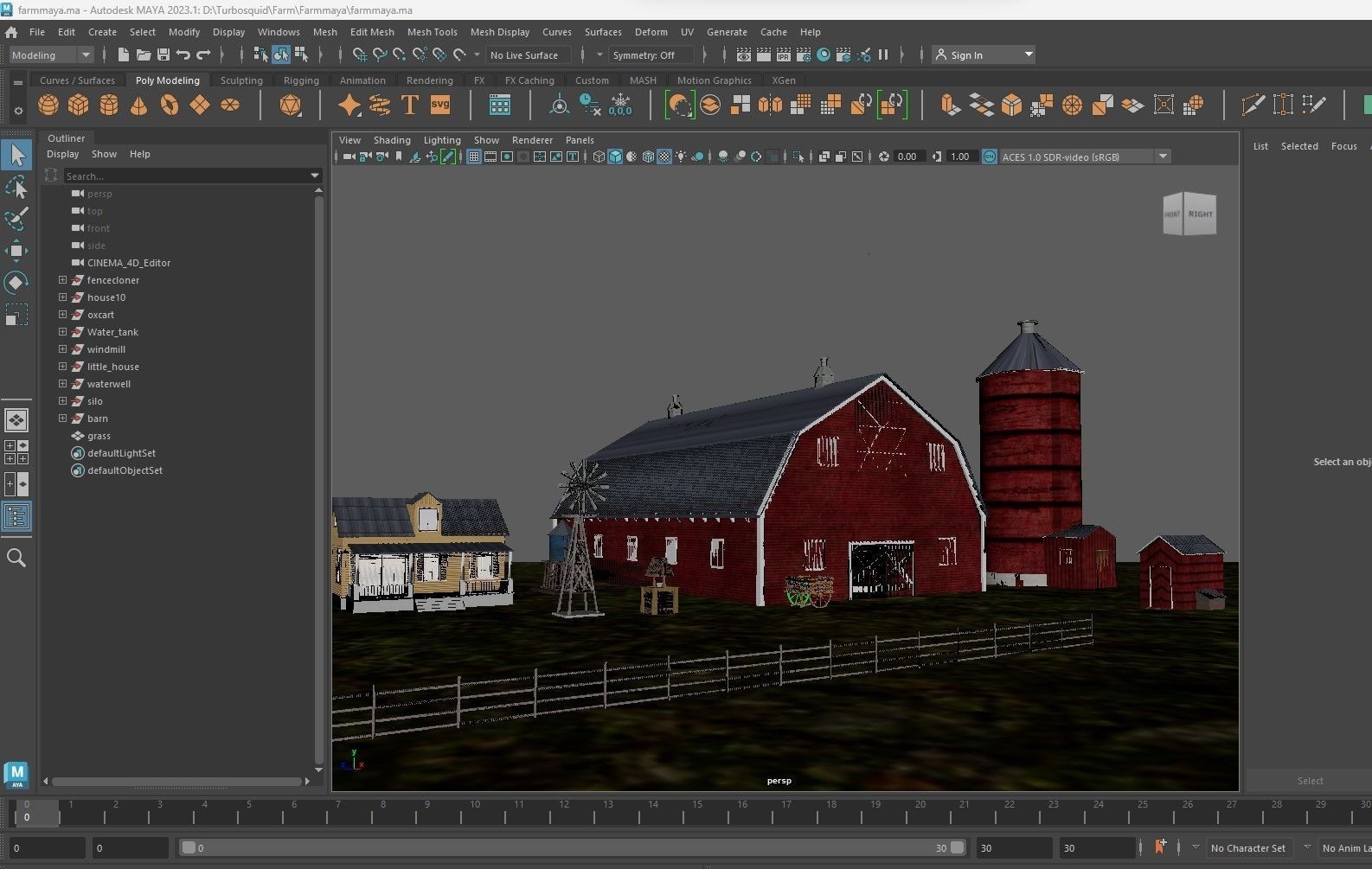 Farm Scene Low-poly 3D model_26