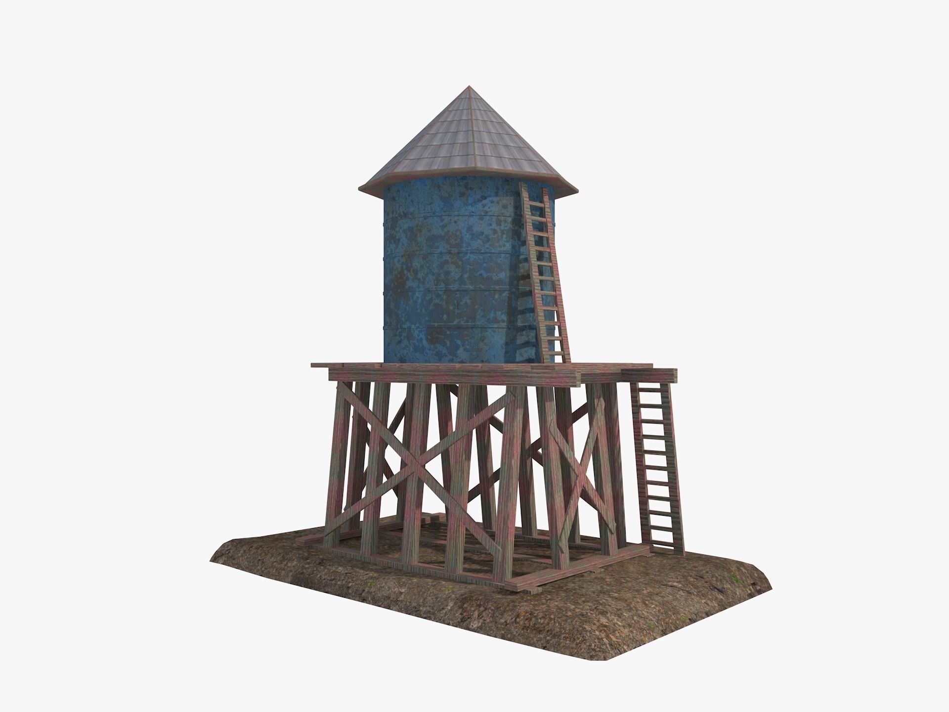 Farm Scene Low-poly 3D model_7