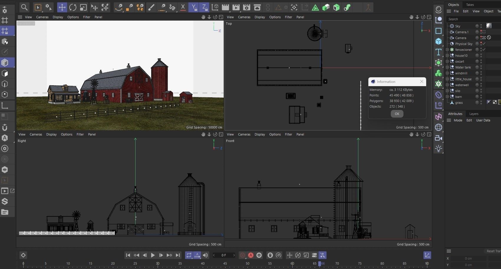 Farm Scene Low-poly 3D model_24