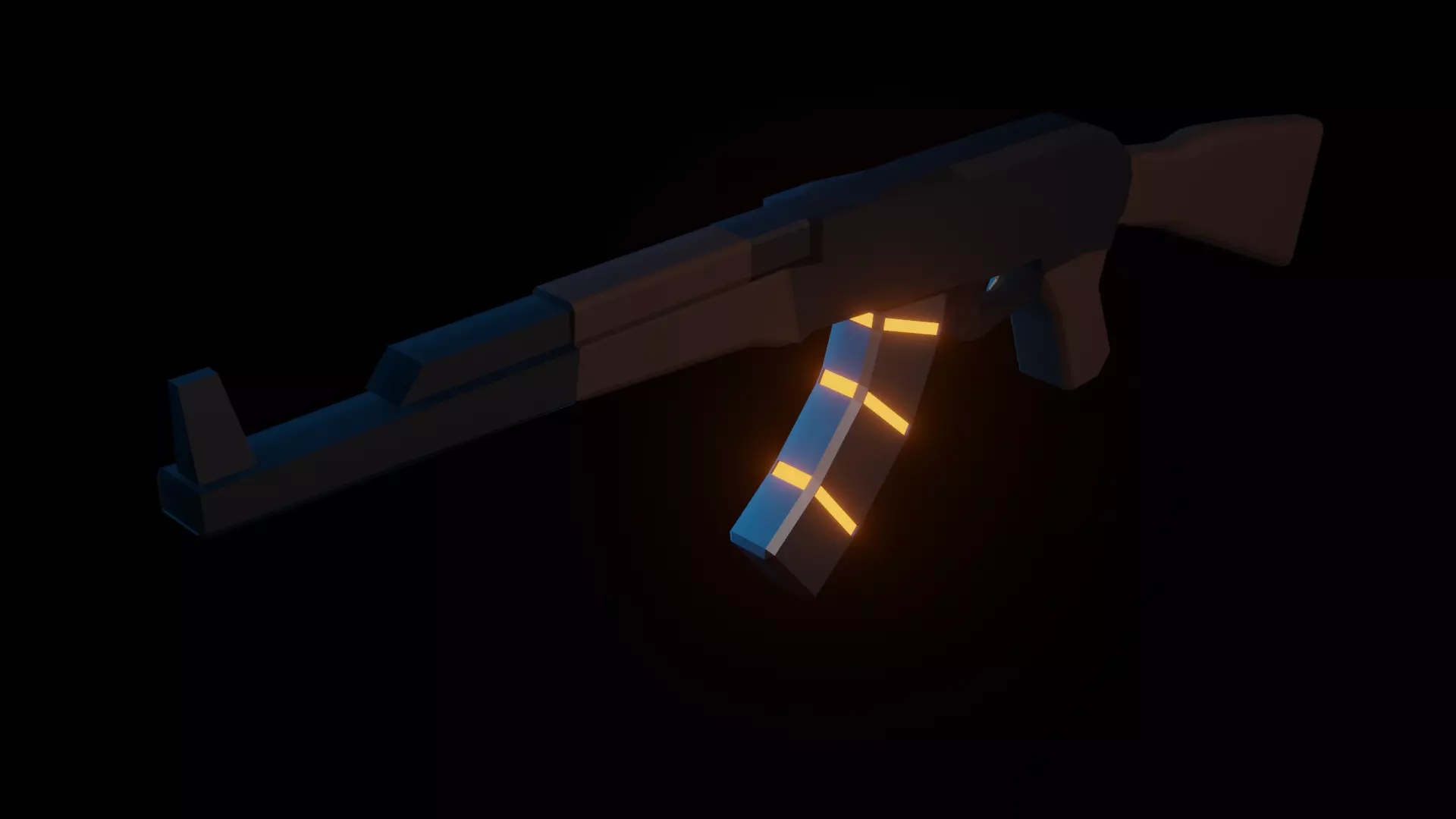 Low Poly AK 47 Free 3D model
