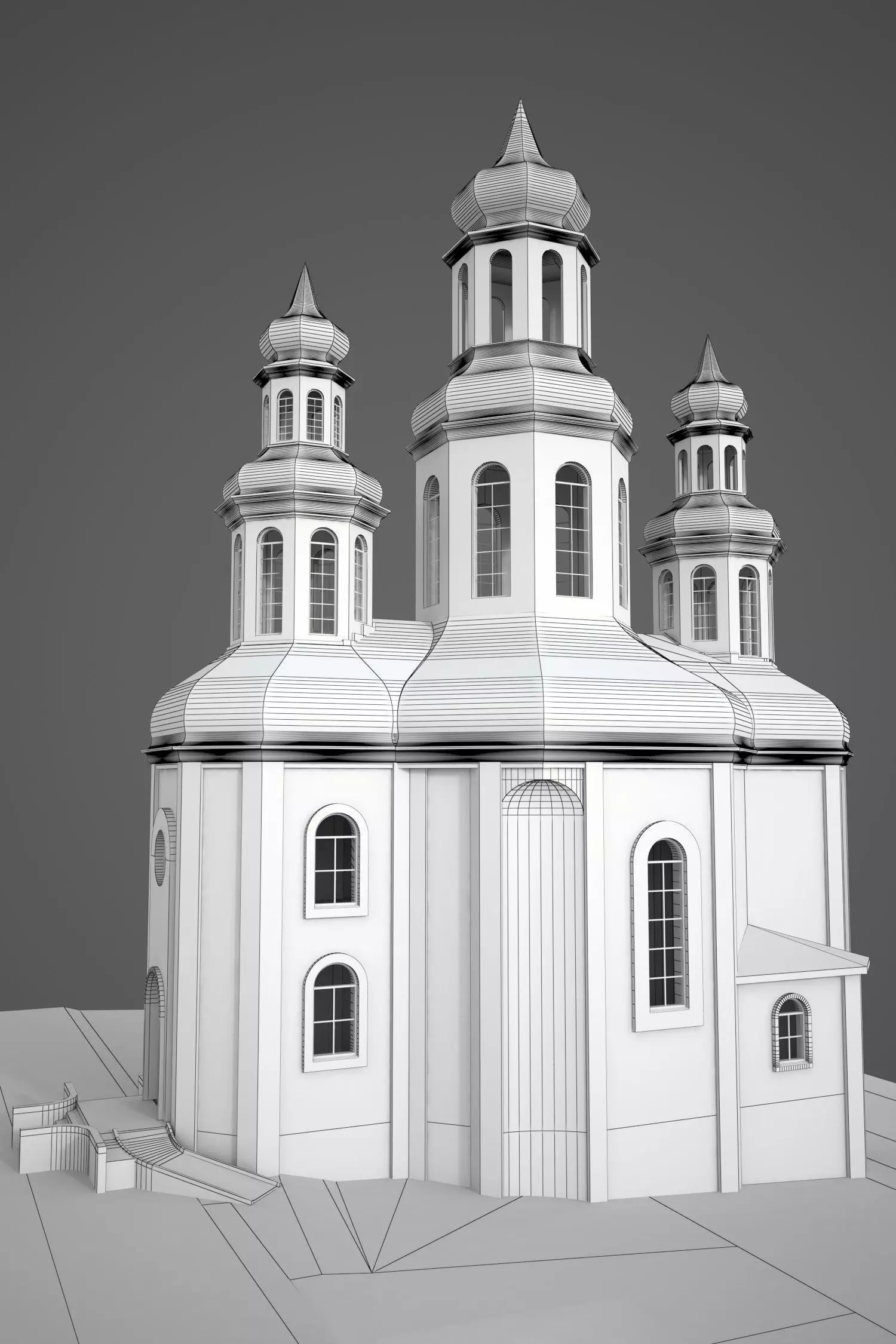 Church Temple Cathedral Kirk 3D model_0
