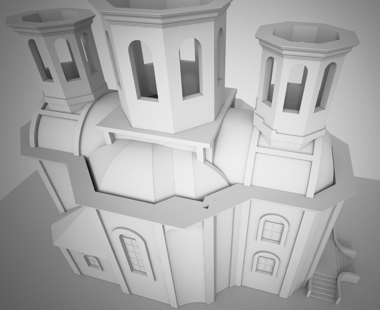 Church Temple Cathedral Kirk 3D model_2