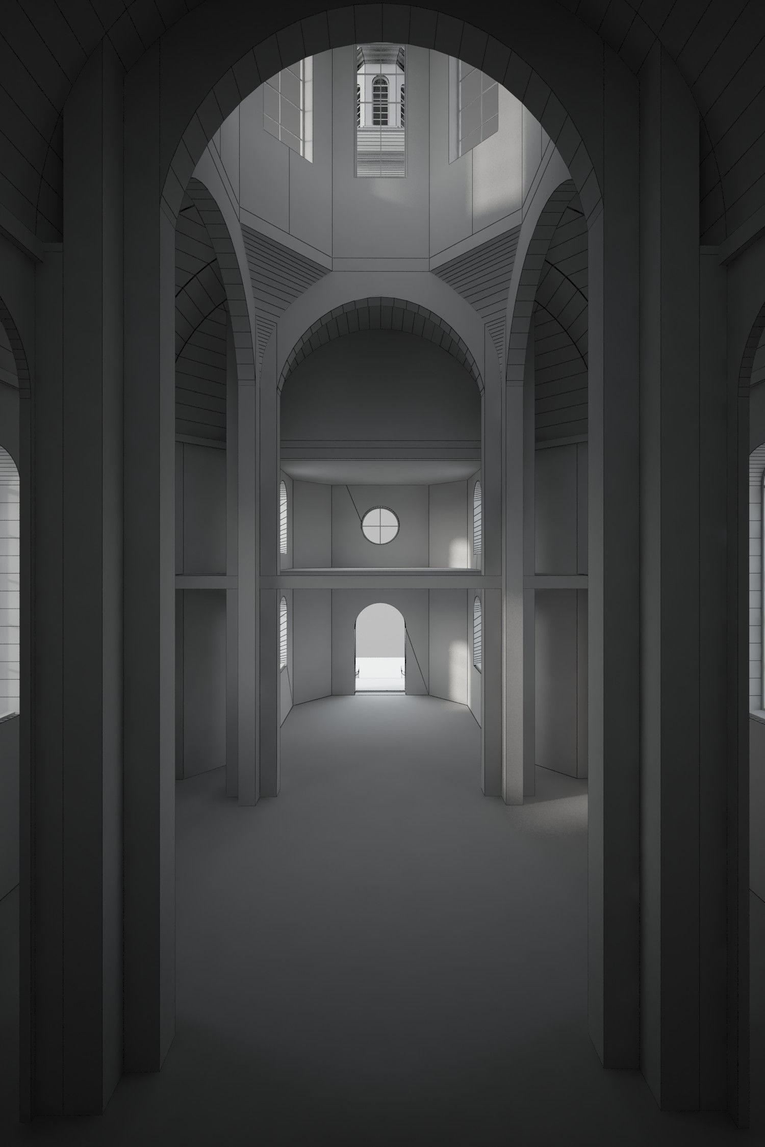 Church Temple Cathedral Kirk 3D model_4