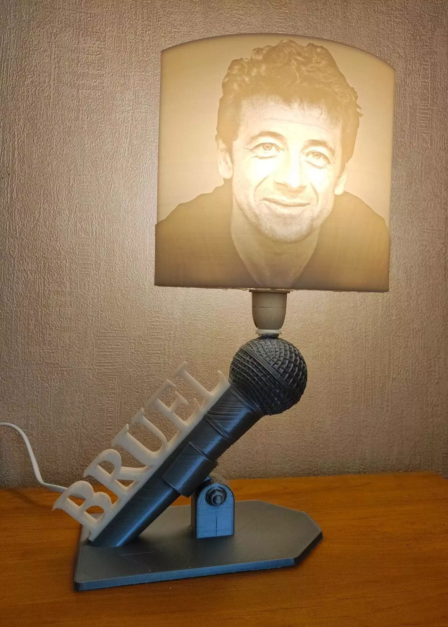 Lampe Patrick Bruel et litophane 3D print model_0