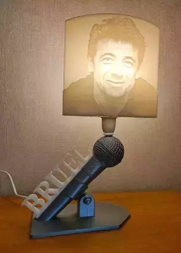Lampe Patrick Bruel et litophane  3D print model