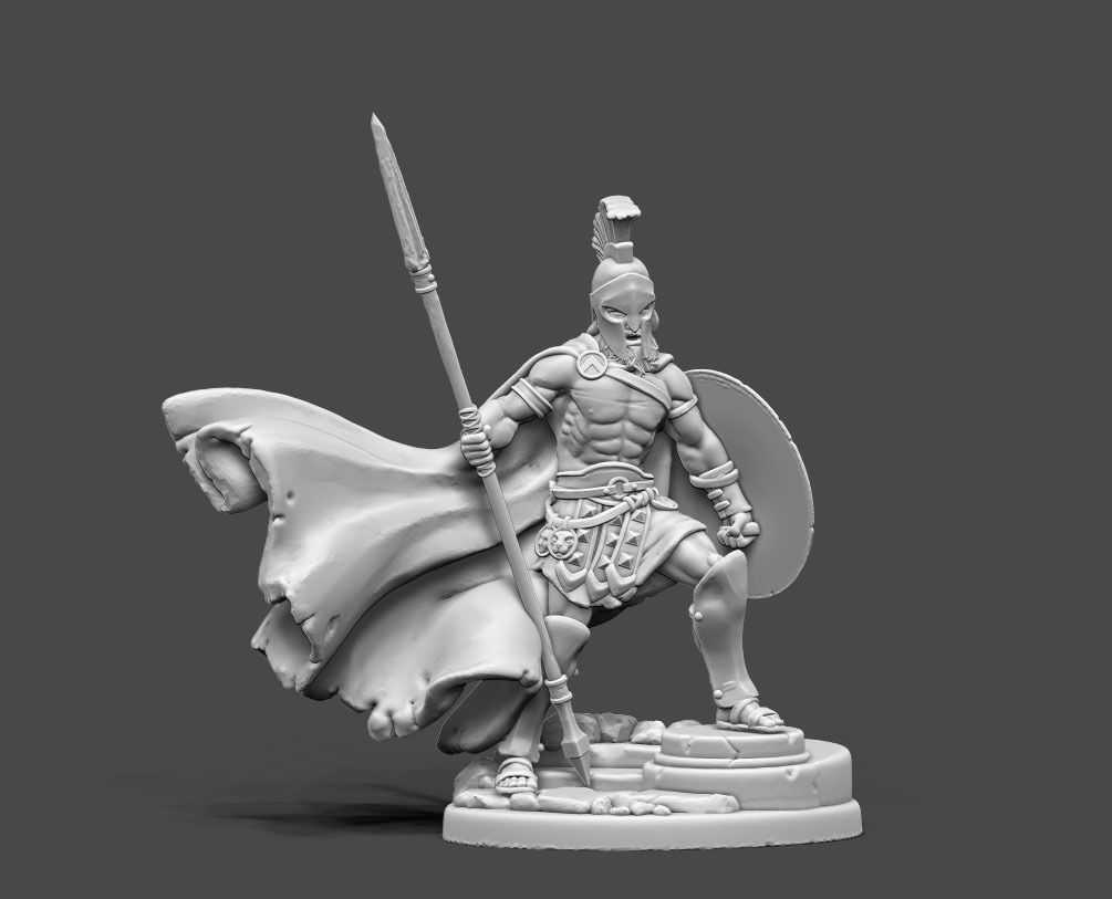 Spartan - Telecle - 35mm scale 3D print model_2