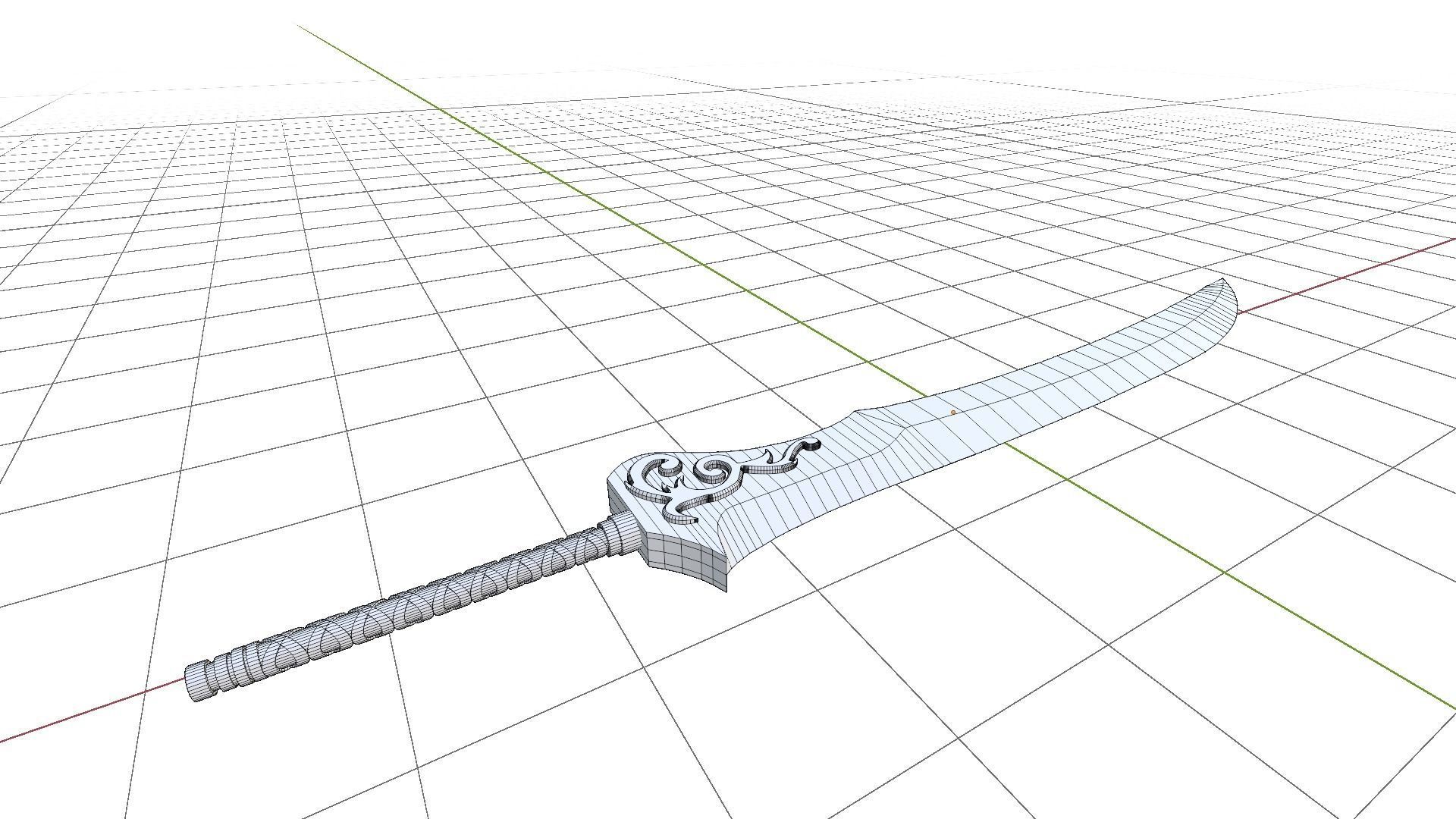 Auron sword FINAL FANTASY 3D model_3