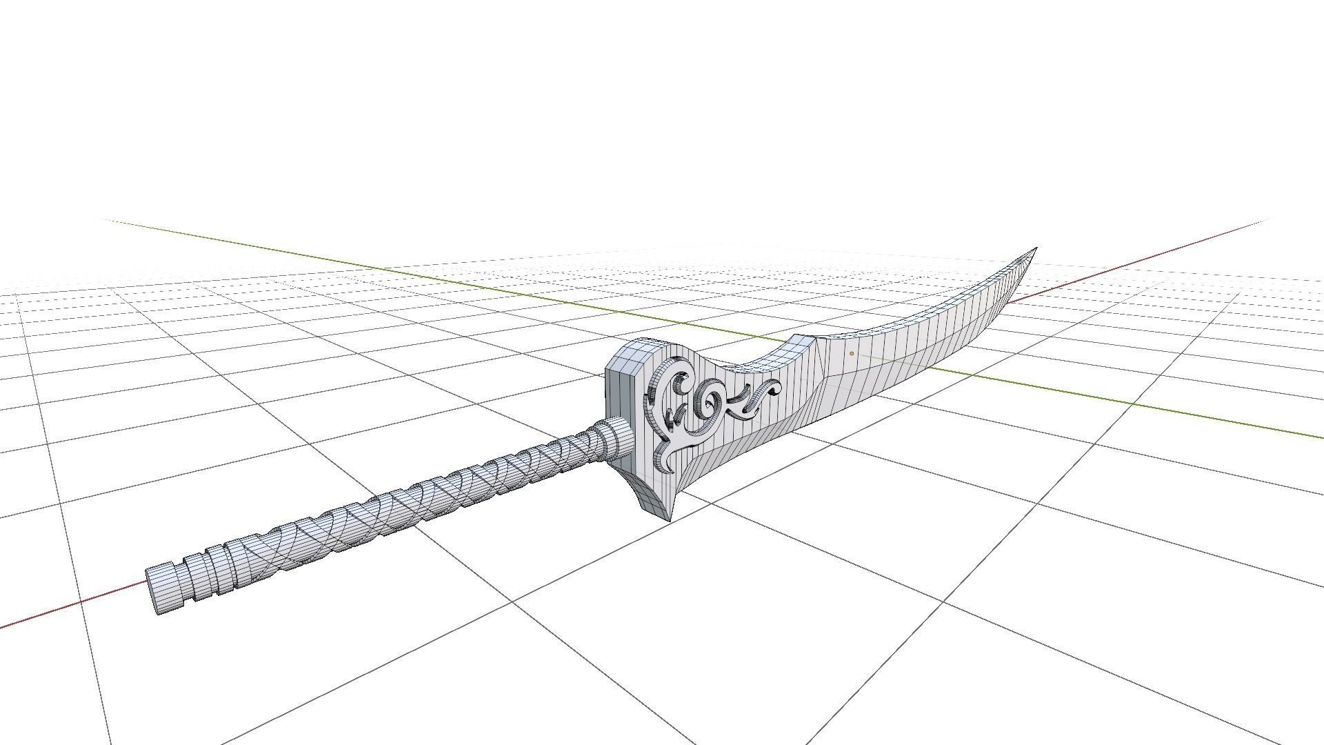 Auron sword FINAL FANTASY 3D model_2