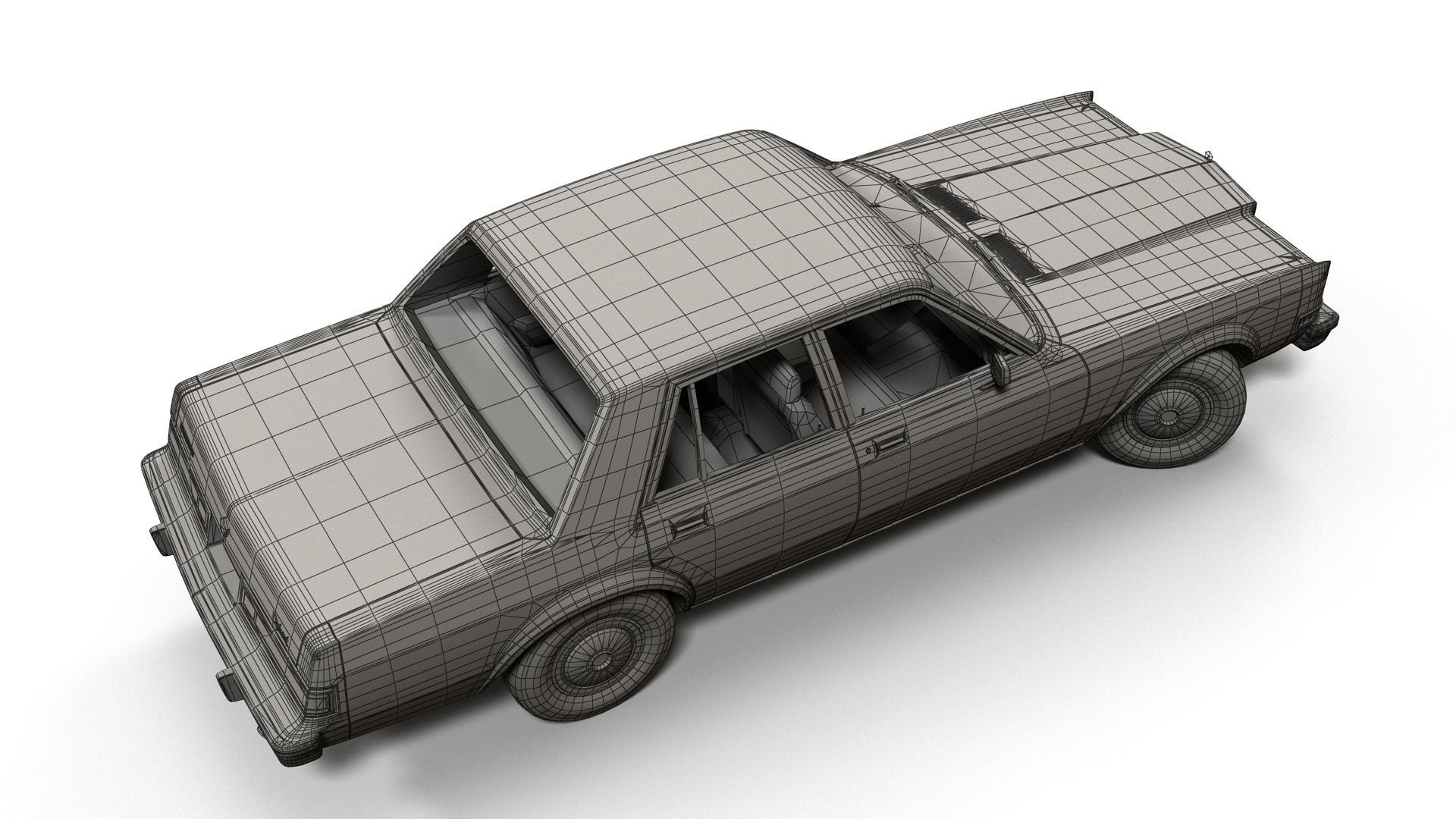Dodge Diplomat 1980 Low-poly 3D model_11