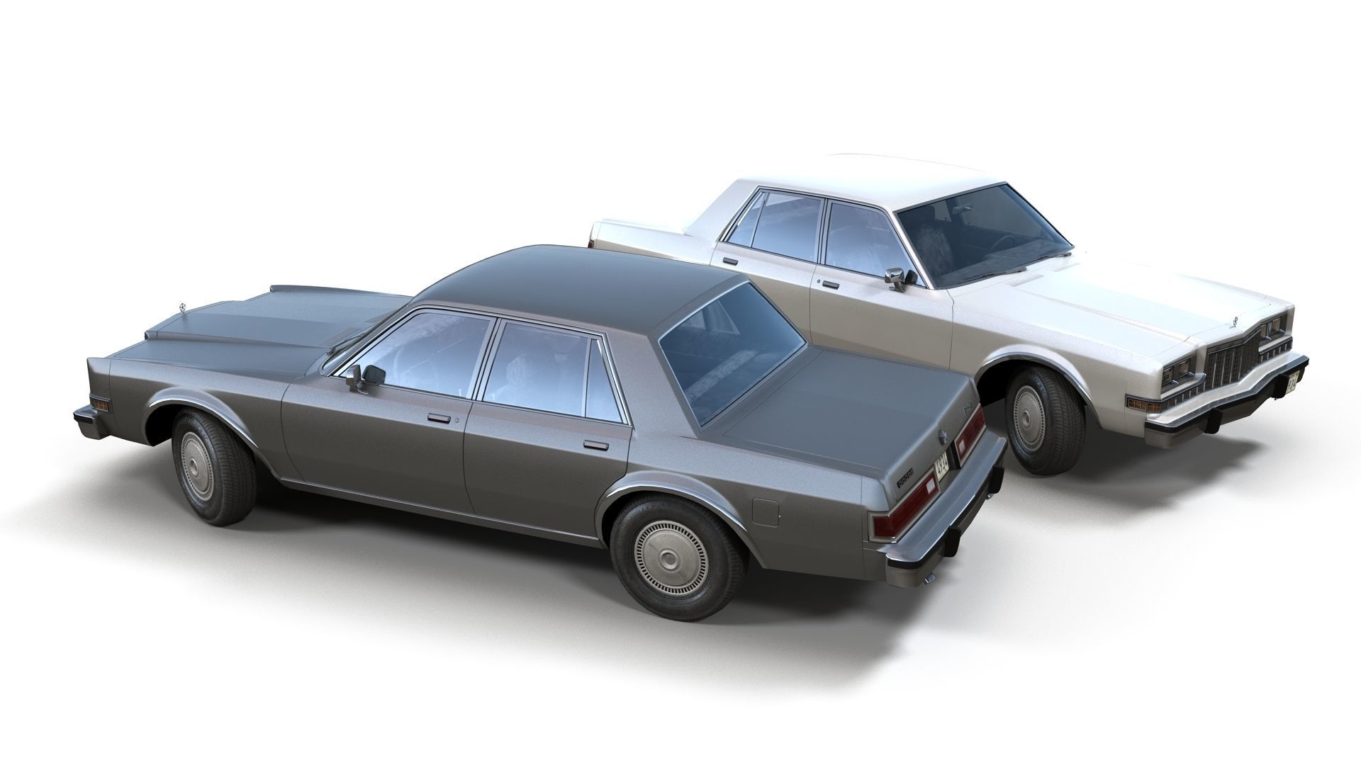 Dodge Diplomat 1980 Low-poly 3D model_7