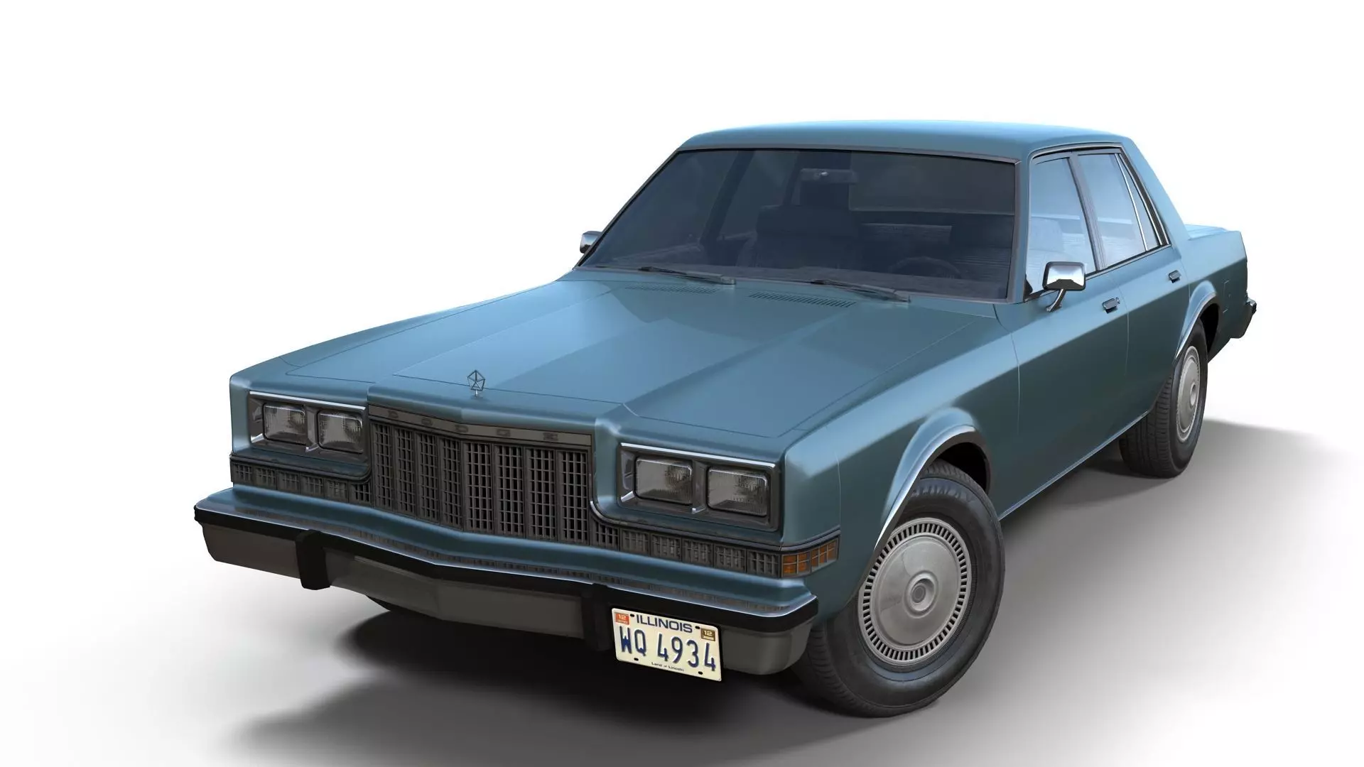 Dodge Diplomat 1980 Low-poly 3D model_0