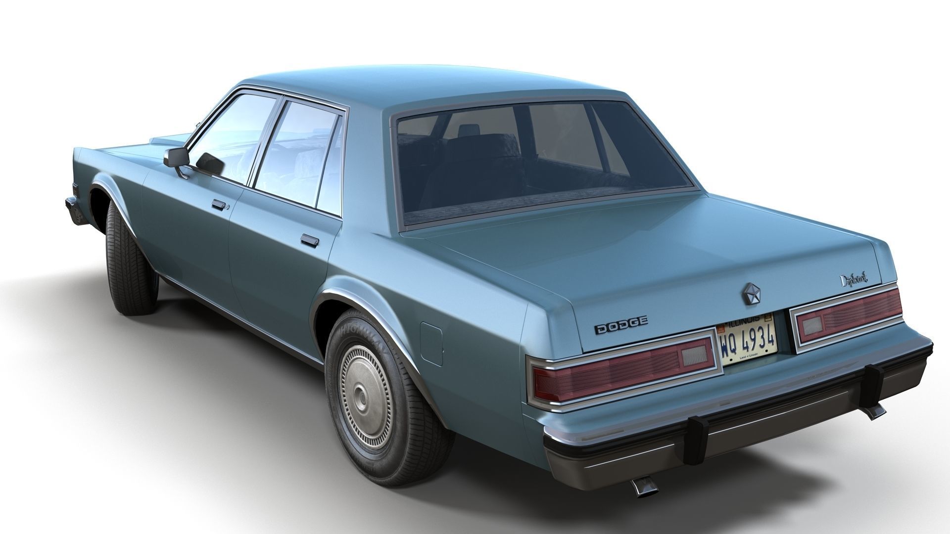 Dodge Diplomat 1980 Low-poly 3D model_1