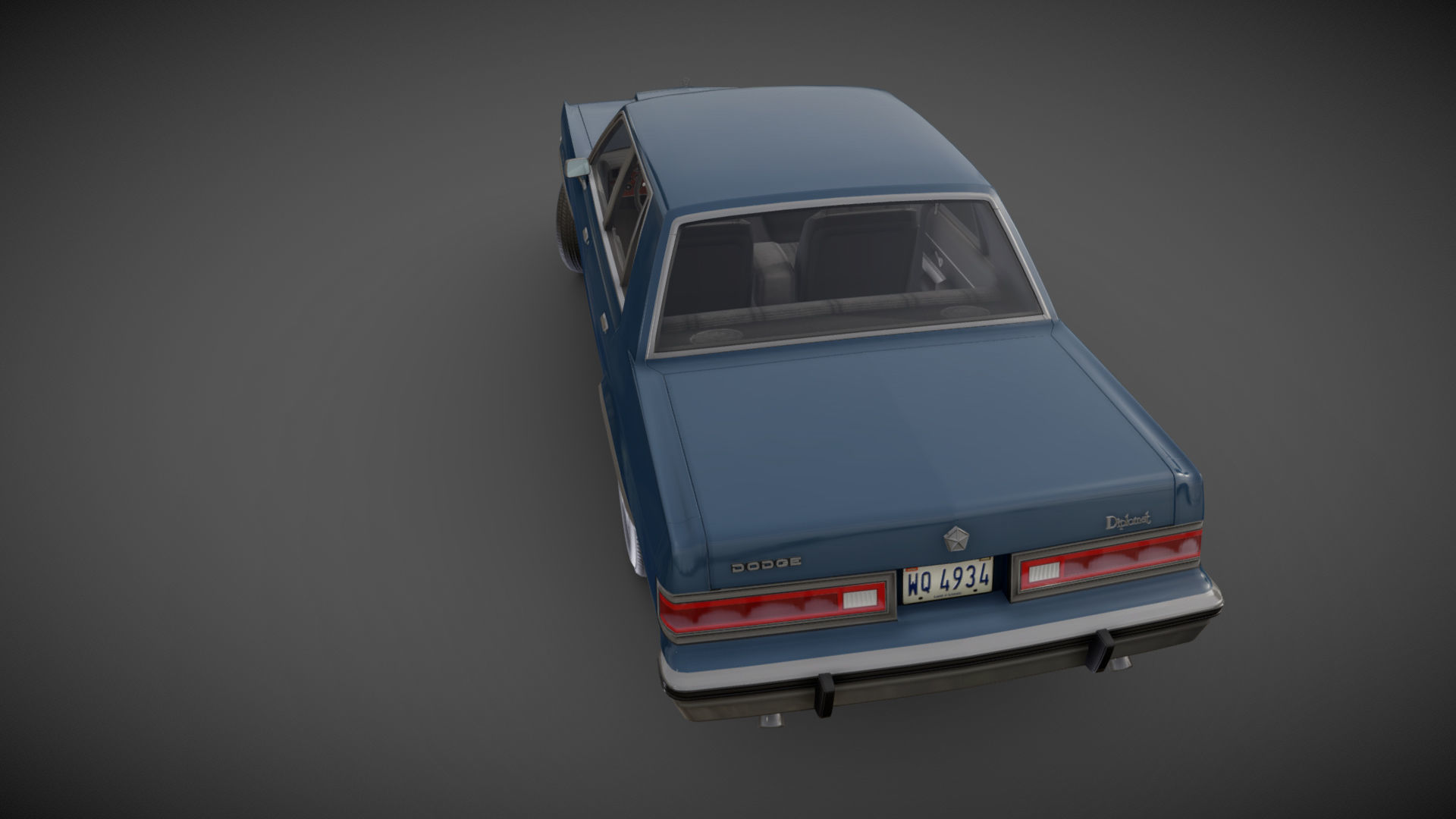 Dodge Diplomat 1980 Low-poly 3D model_17