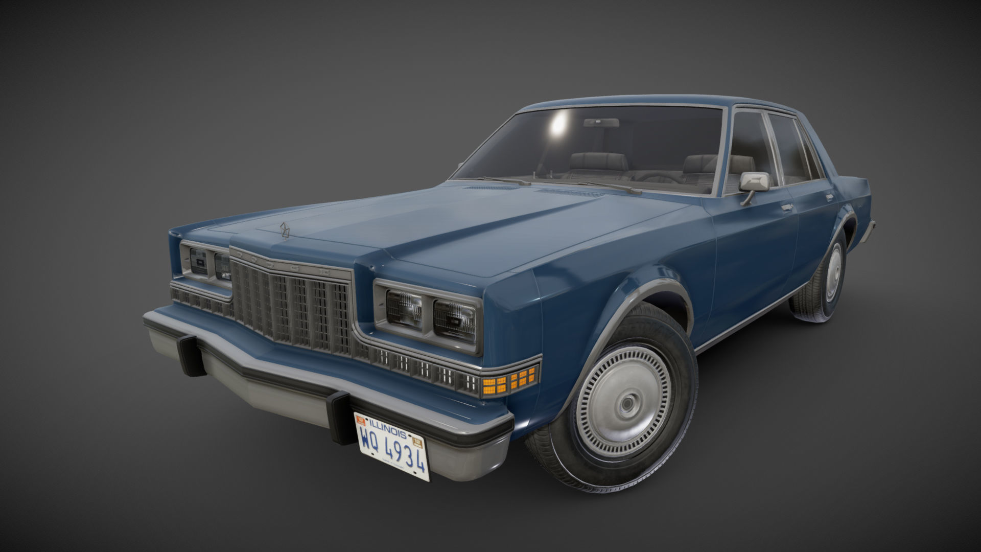 Dodge Diplomat 1980 Low-poly 3D model_14