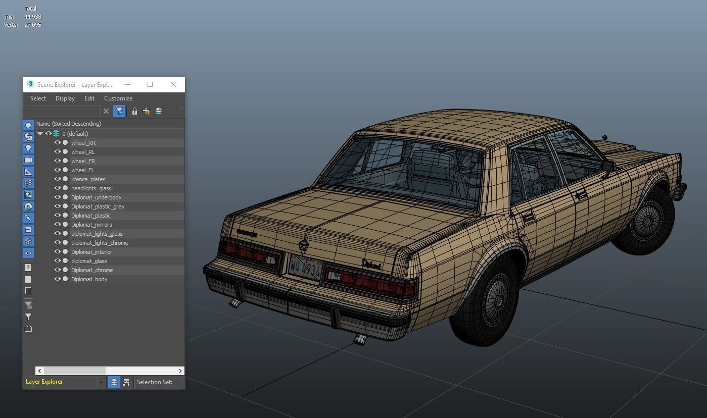 Dodge Diplomat 1980 Low-poly 3D model_22
