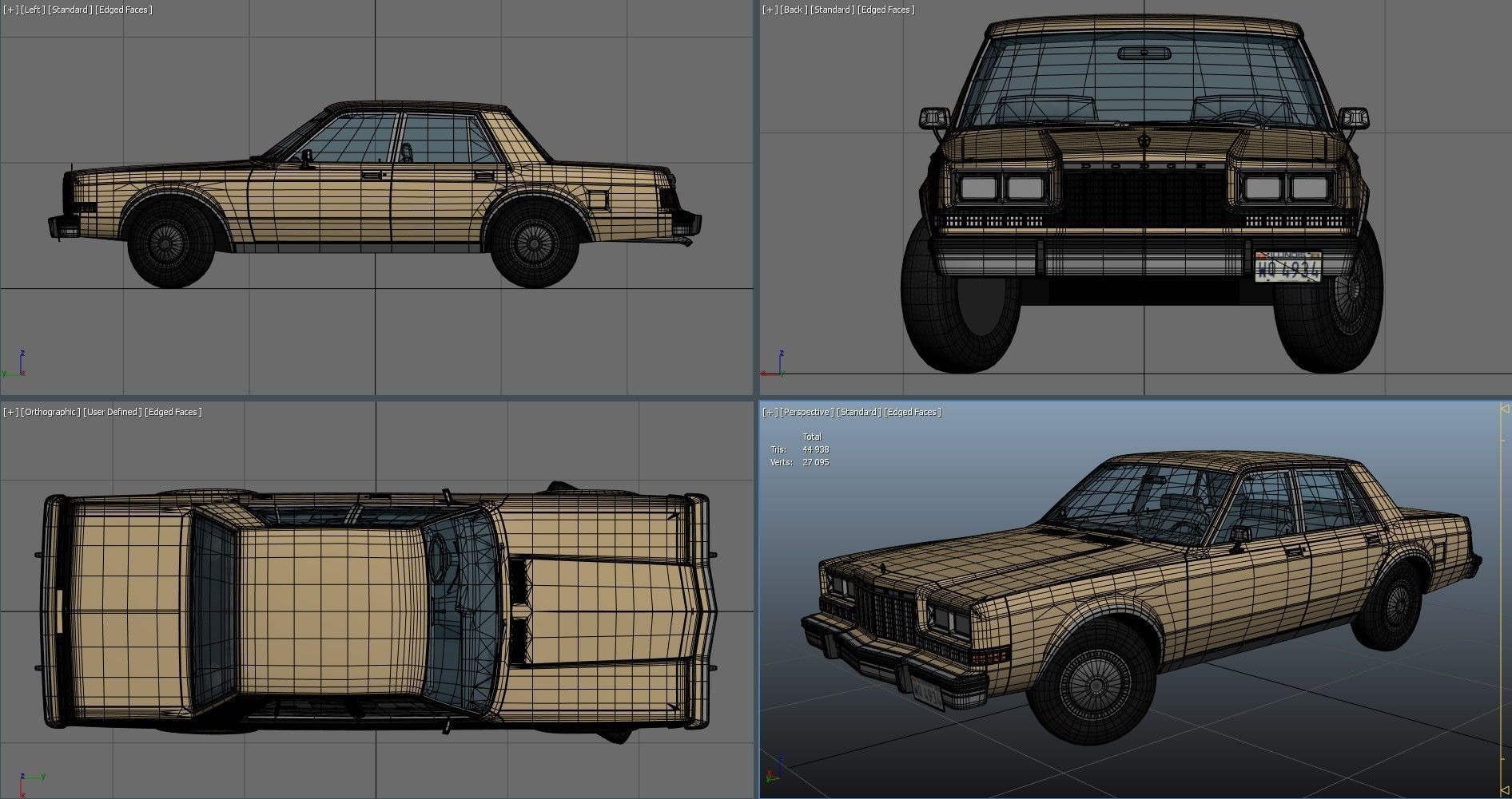 Dodge Diplomat 1980 Low-poly 3D model_24