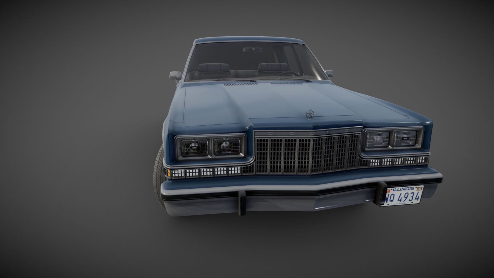 Dodge Diplomat 1980 Low-poly 3D model_18