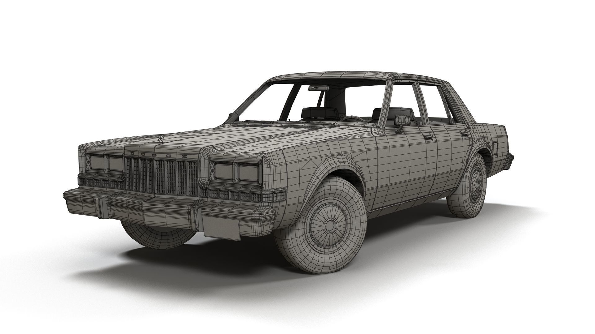 Dodge Diplomat 1980 Low-poly 3D model_8