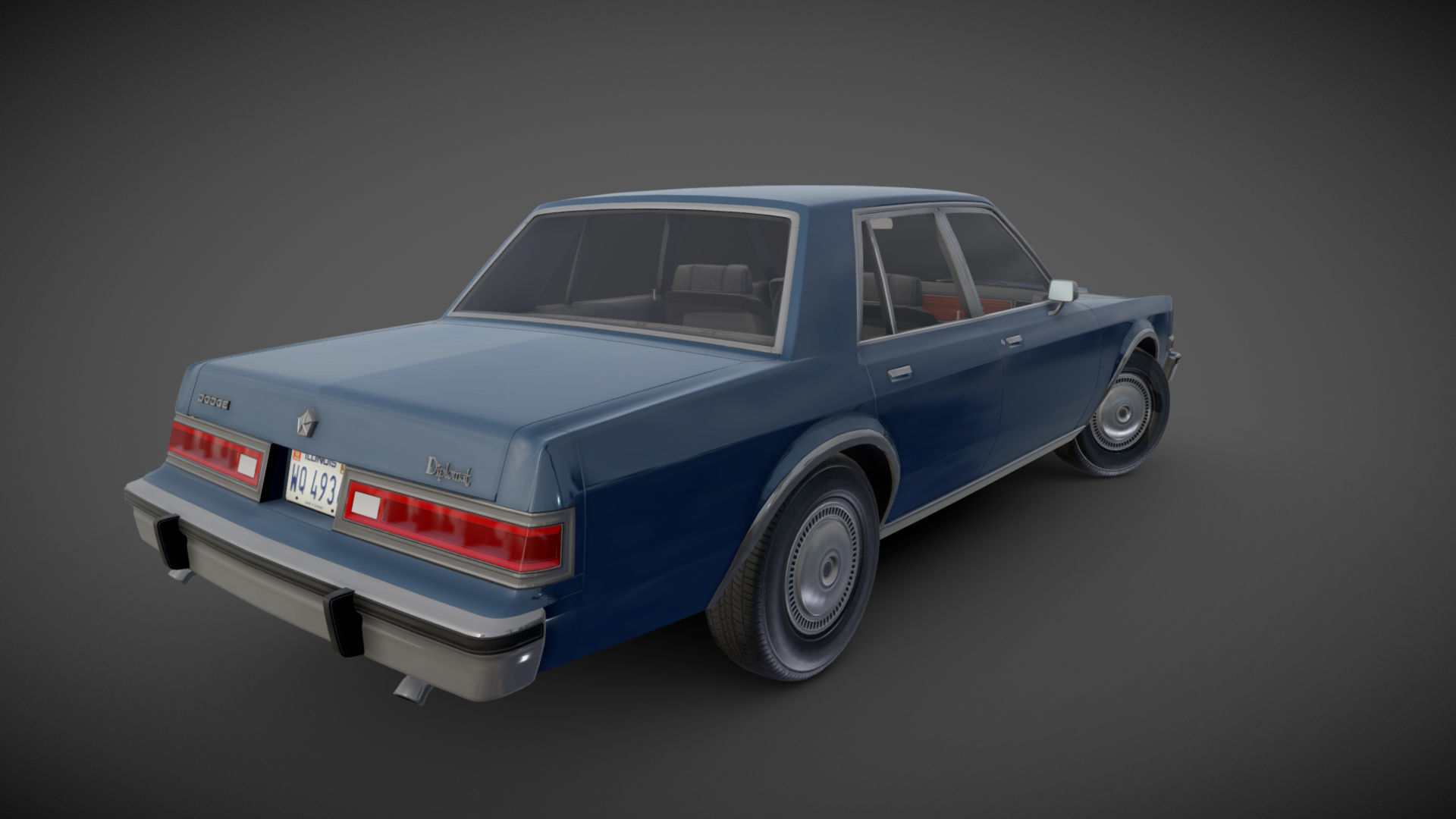 Dodge Diplomat 1980 Low-poly 3D model_15