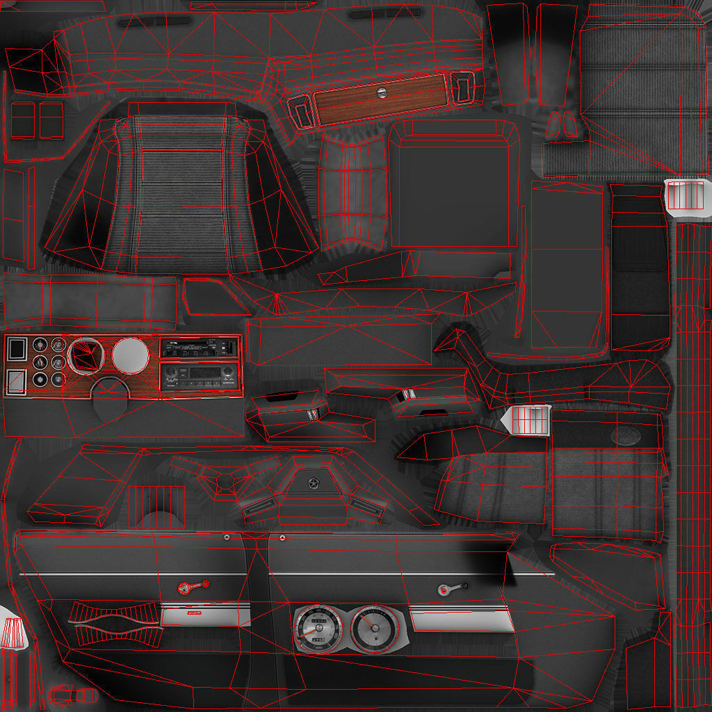 Dodge Diplomat 1980 Low-poly 3D model_30