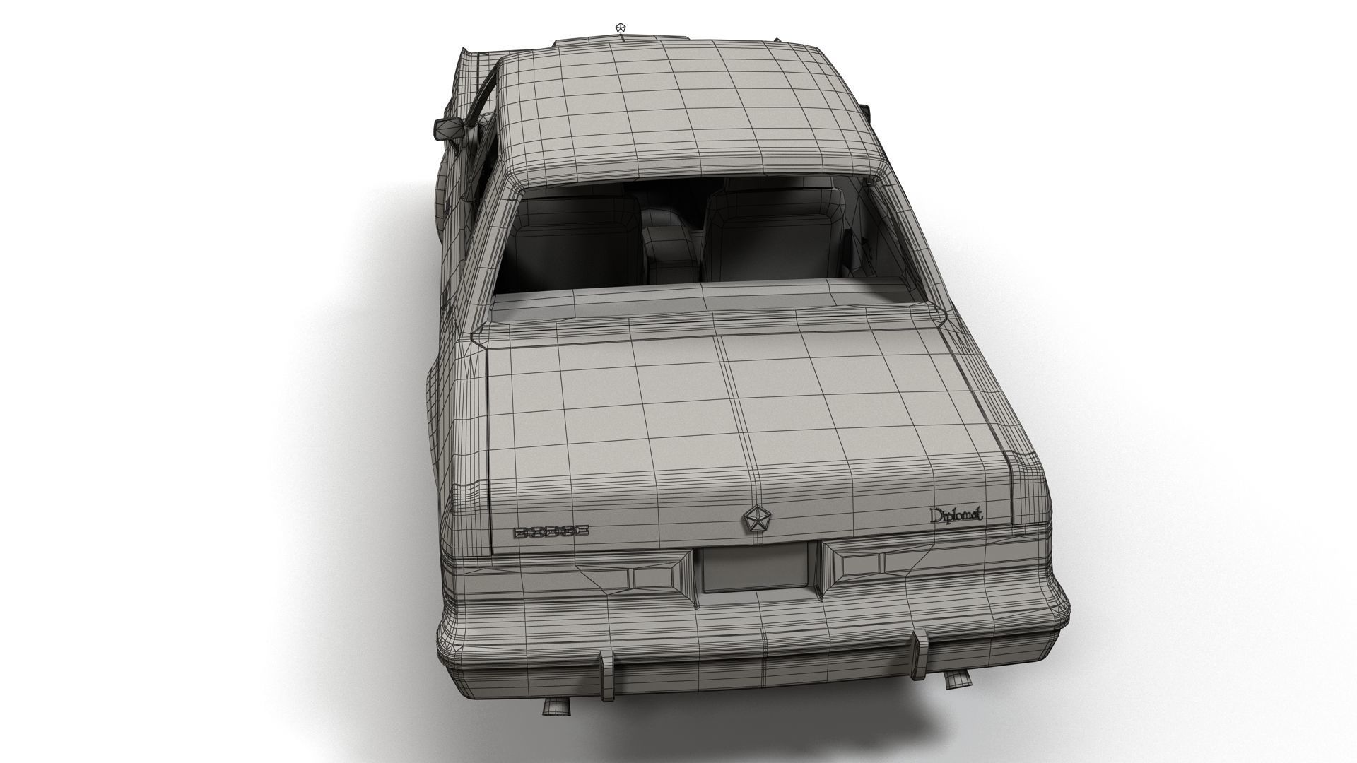 Dodge Diplomat 1980 Low-poly 3D model_13