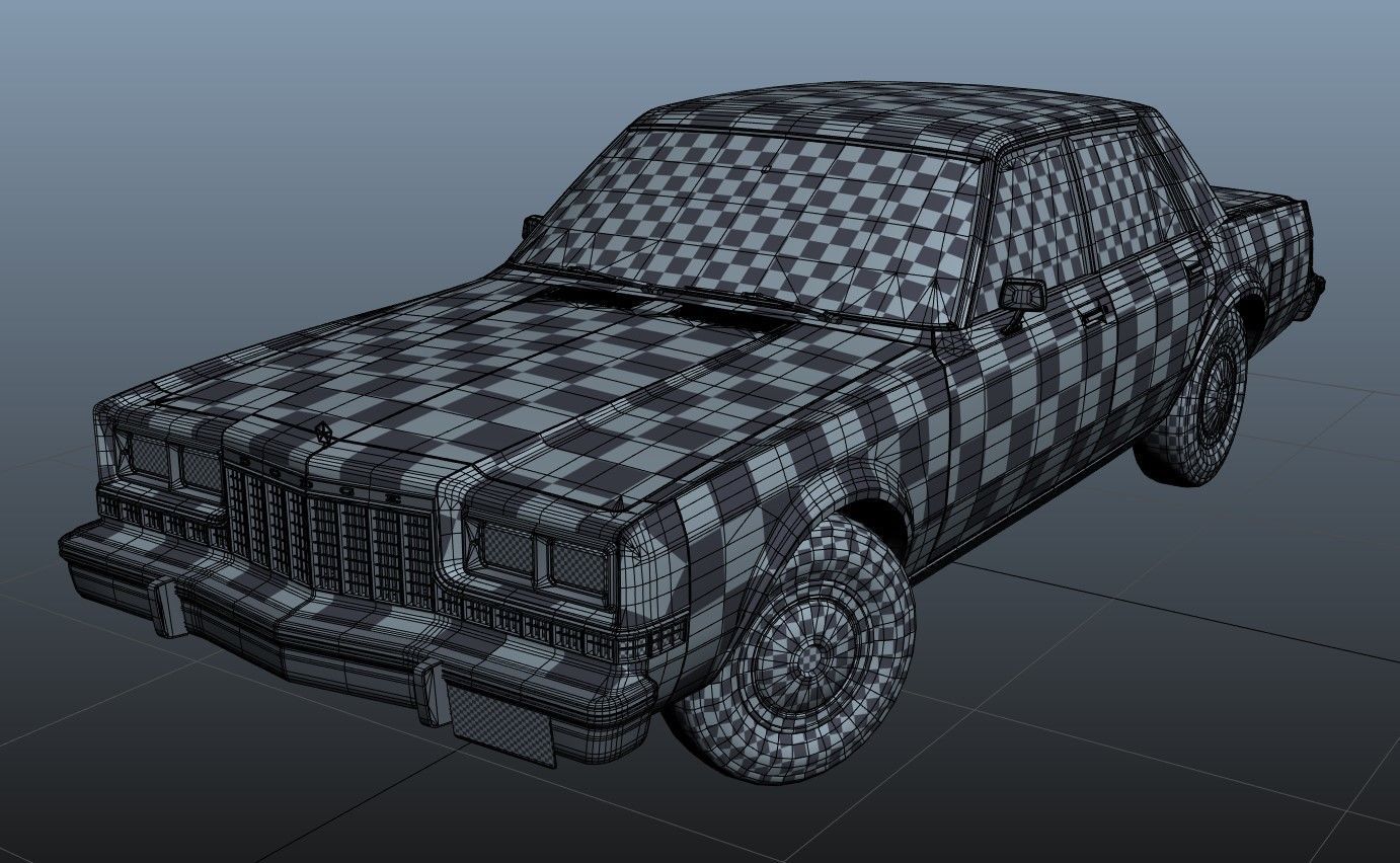 Dodge Diplomat 1980 Low-poly 3D model_28