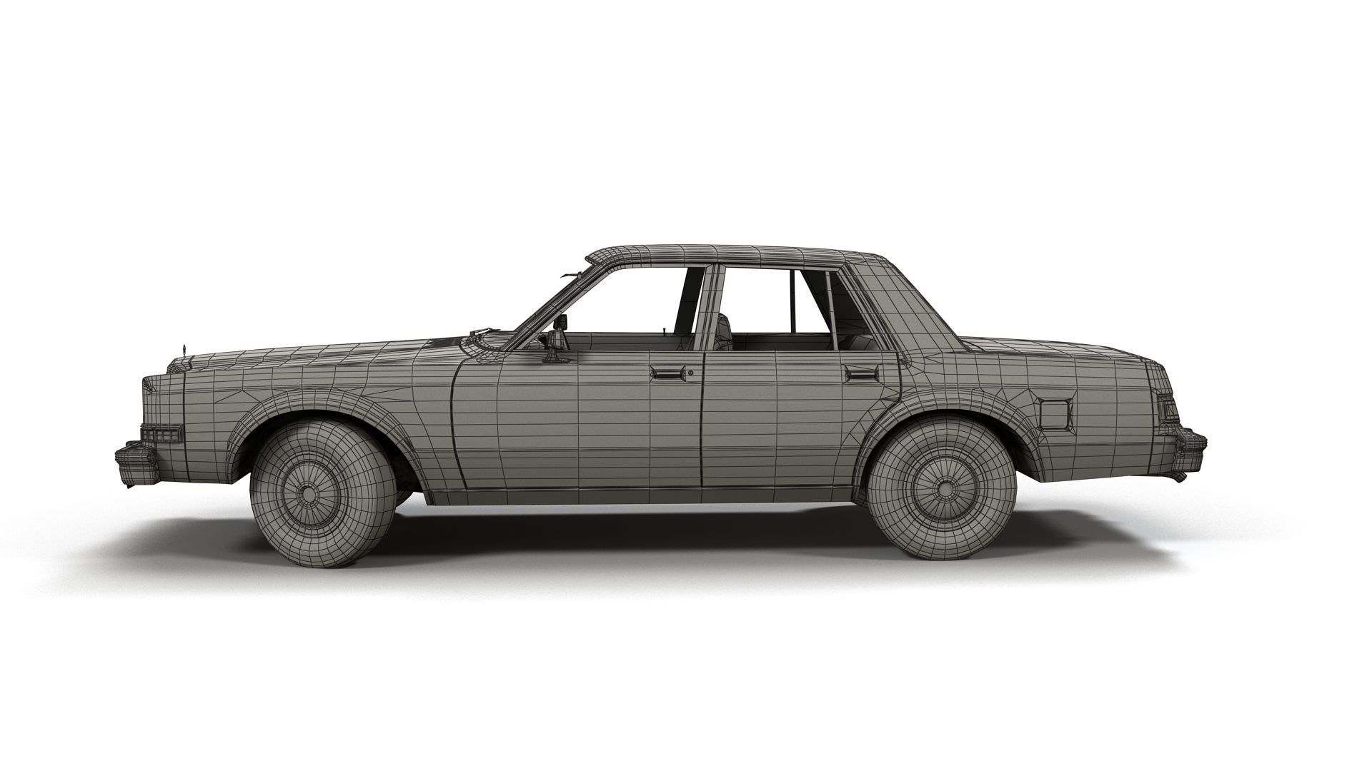 Dodge Diplomat 1980 Low-poly 3D model_10