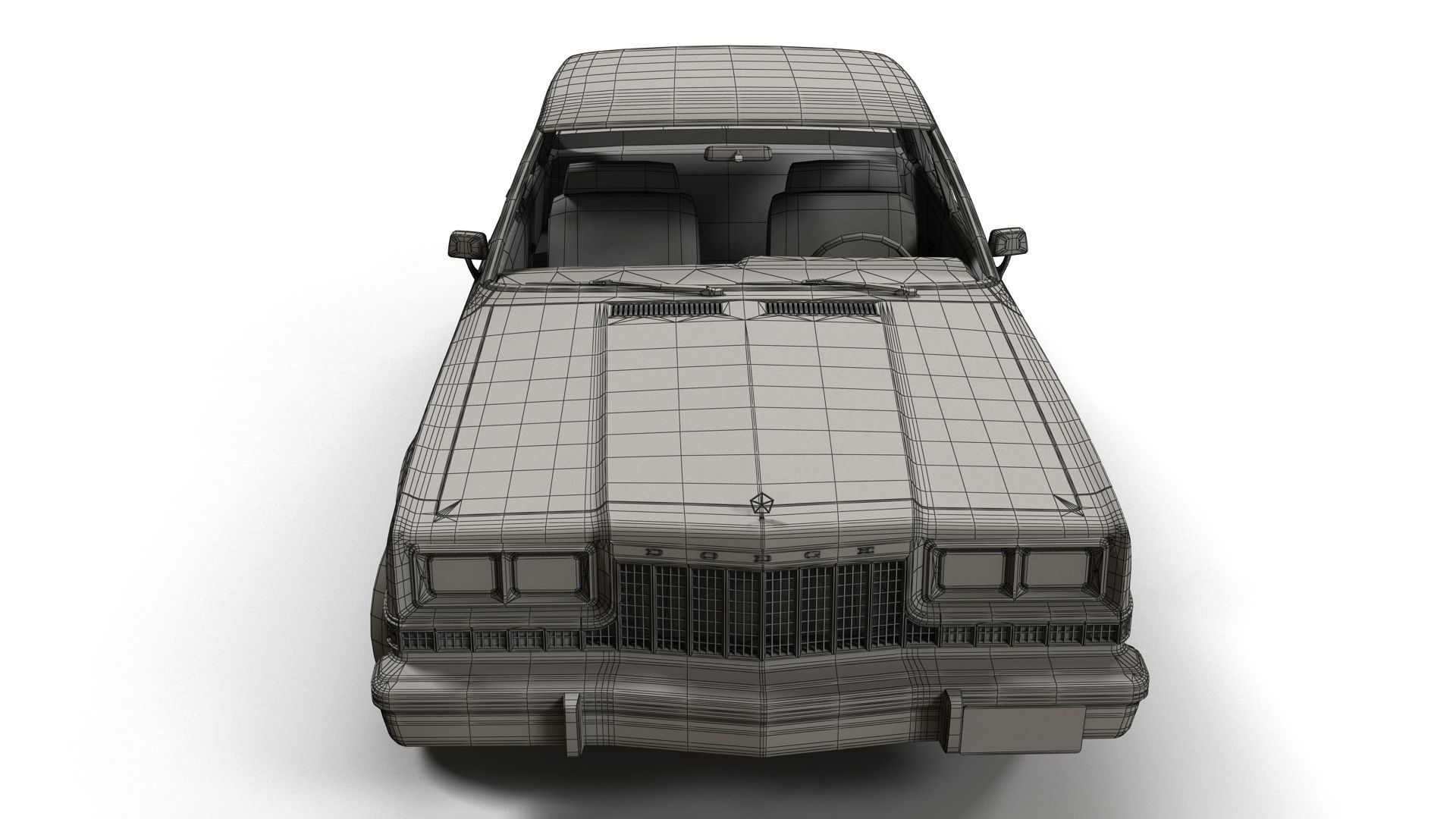Dodge Diplomat 1980 Low-poly 3D model_12