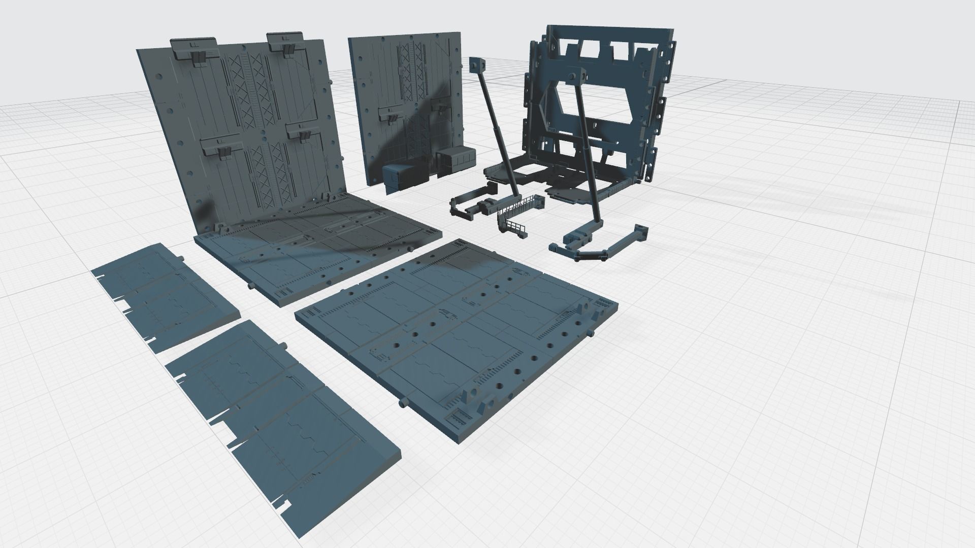-MHB04F2 - Mecha Hangar Bay 04 Hangar Fixture for MG 3D print model_19