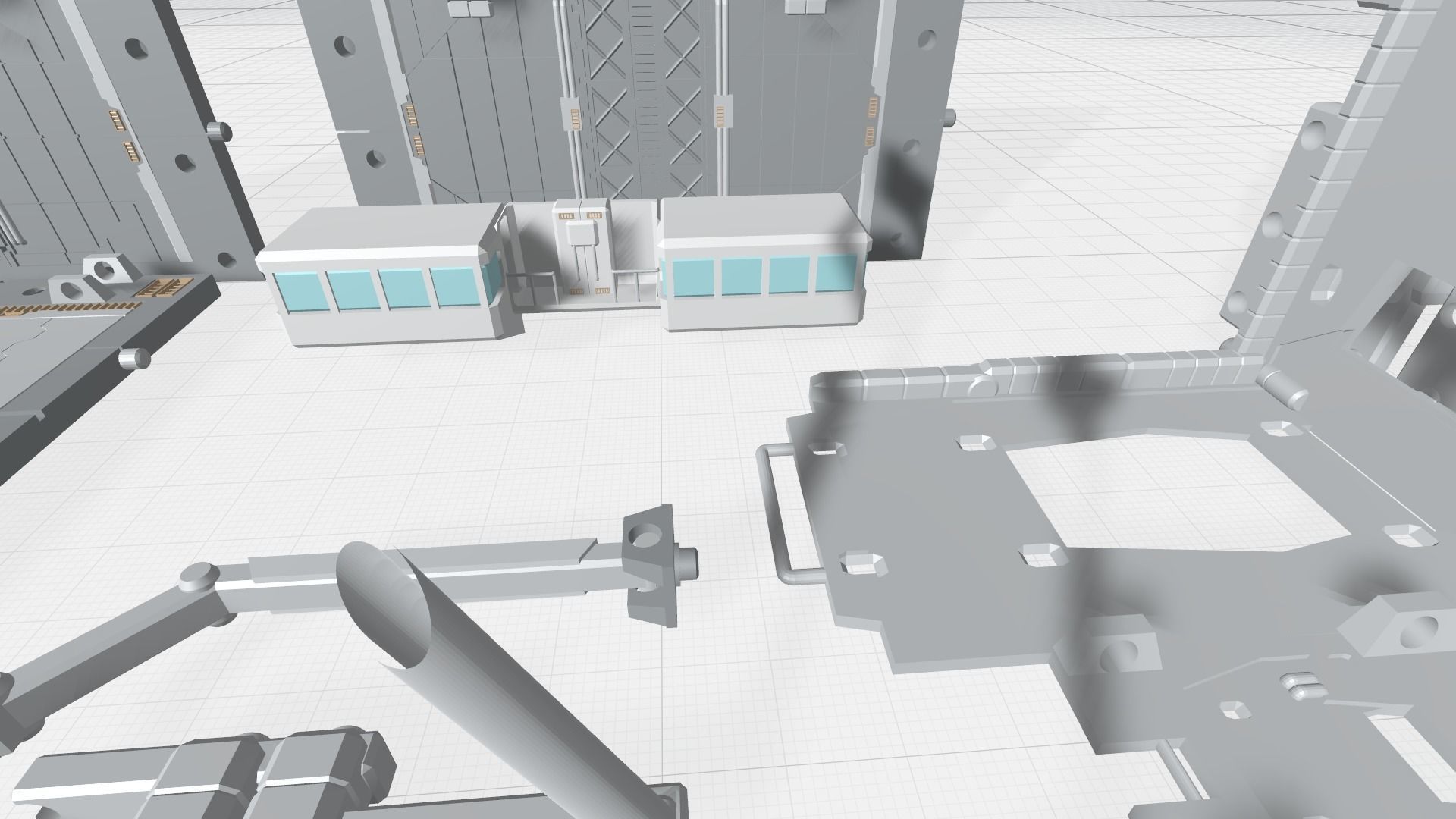 -MHB04F2 - Mecha Hangar Bay 04 Hangar Fixture for MG 3D print model_13
