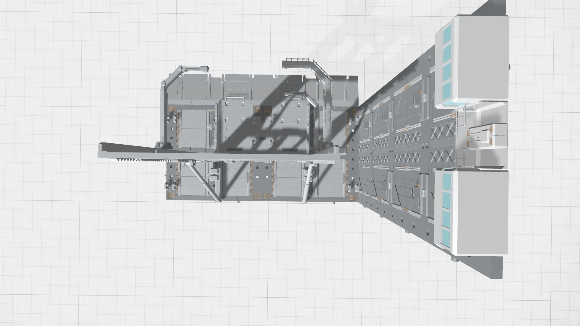 -MHB04F2 - Mecha Hangar Bay 04 Hangar Fixture for MG 3D print model_2