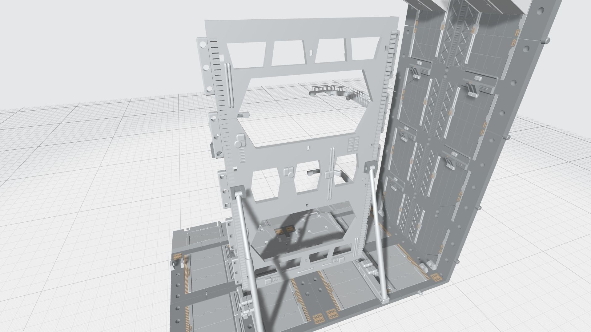 -MHB04F2 - Mecha Hangar Bay 04 Hangar Fixture for MG 3D print model_1