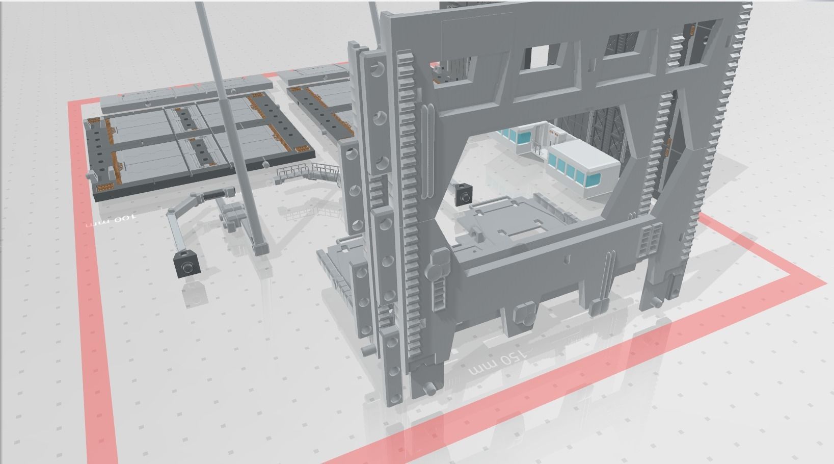 -MHB04F2 - Mecha Hangar Bay 04 Hangar Fixture for MG 3D print model_18
