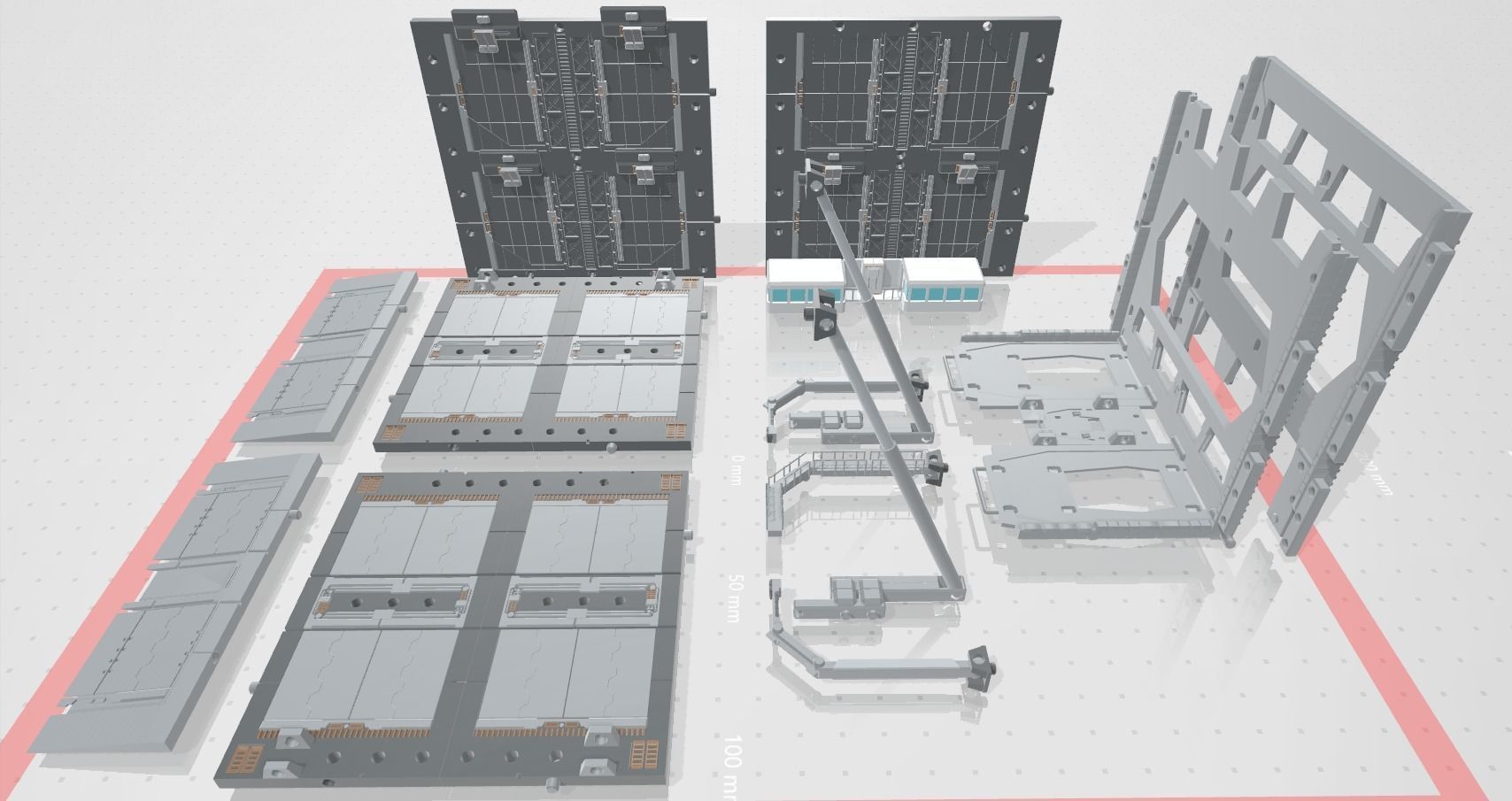 -MHB04F2 - Mecha Hangar Bay 04 Hangar Fixture for MG 3D print model_17
