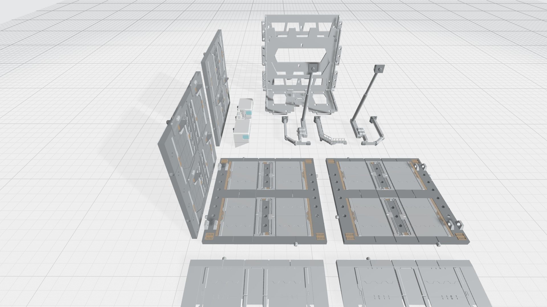-MHB04F2 - Mecha Hangar Bay 04 Hangar Fixture for MG 3D print model_14