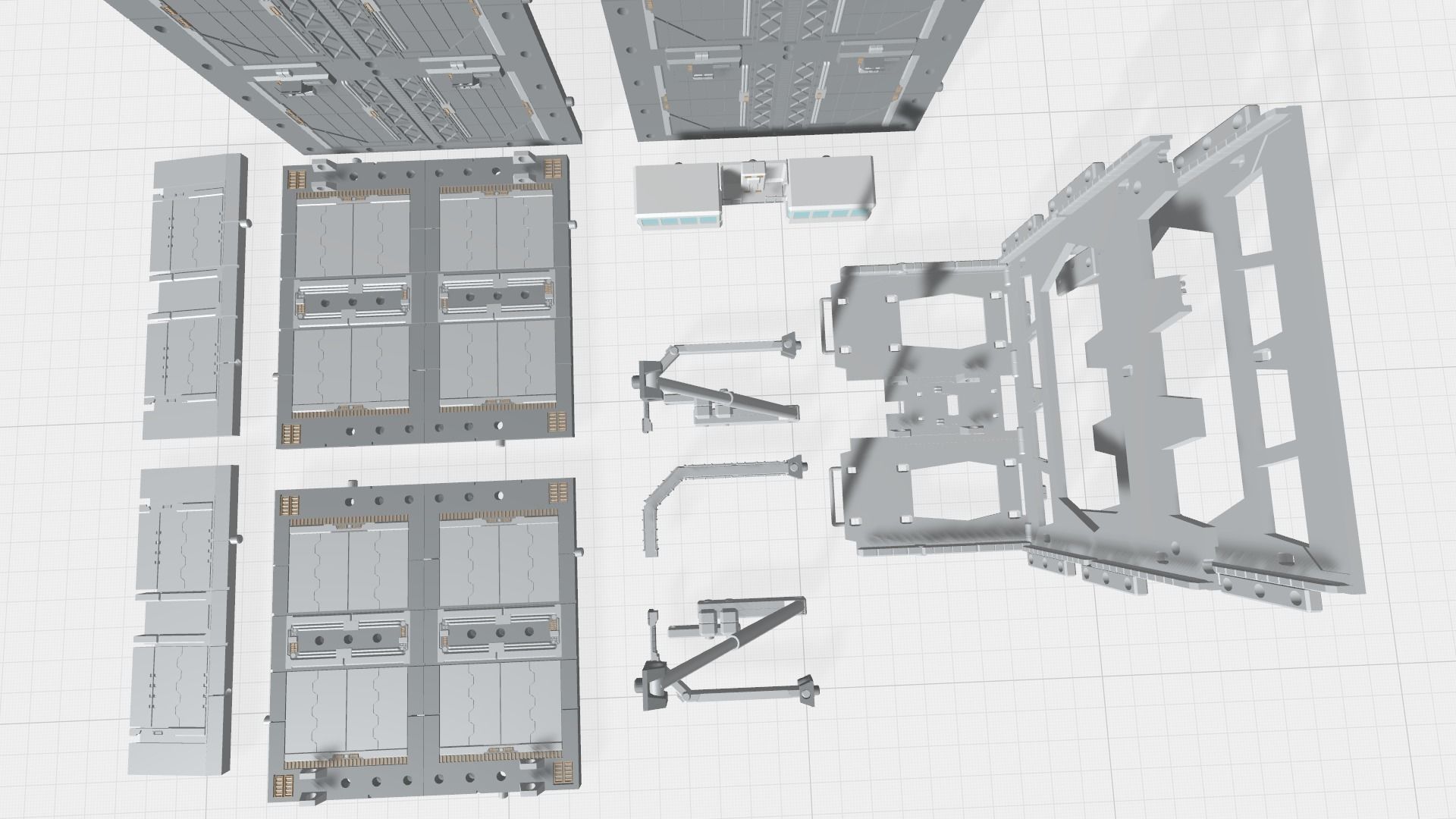 -MHB04F2 - Mecha Hangar Bay 04 Hangar Fixture for MG 3D print model_15