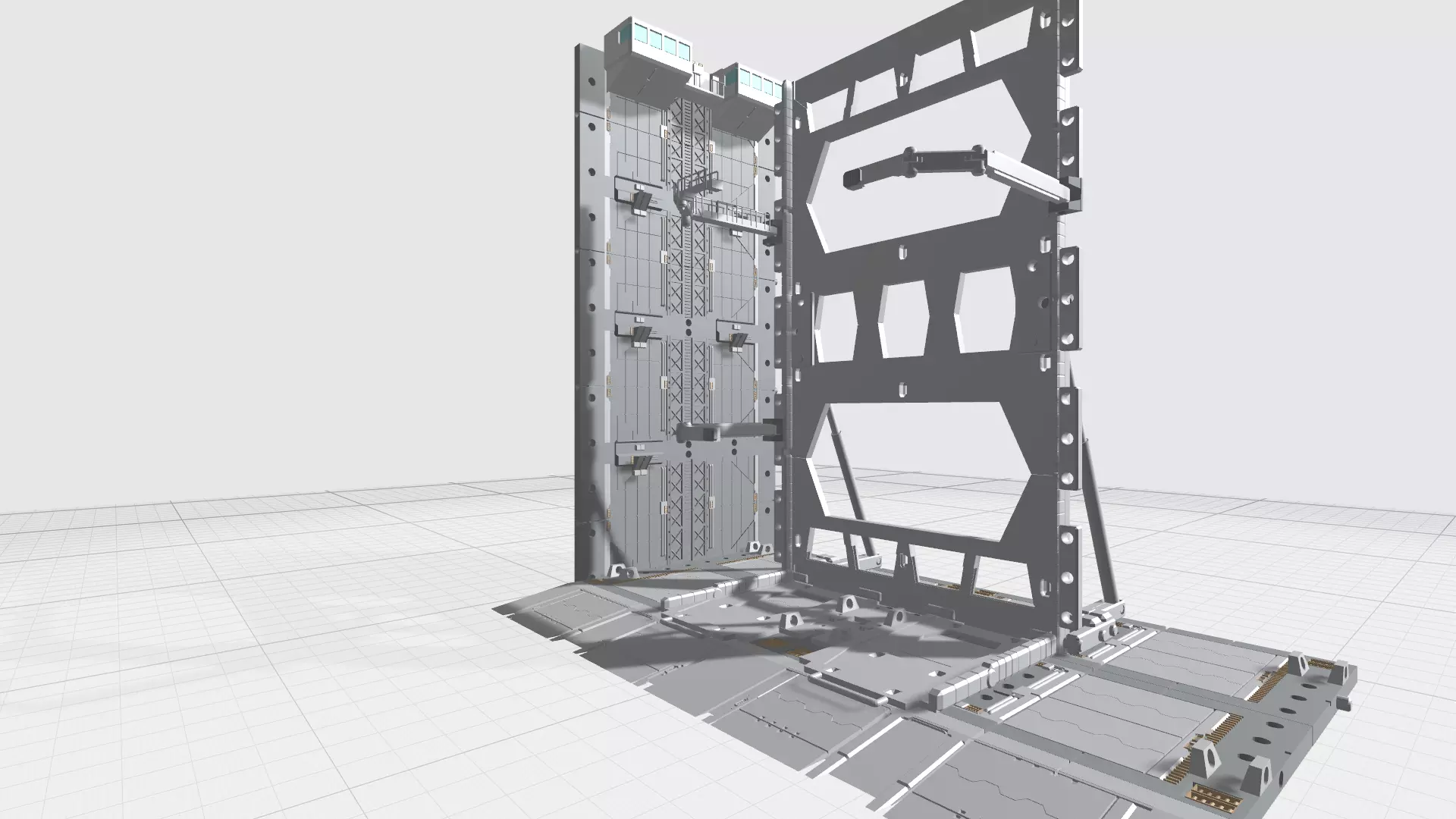 -MHB04F2 - Mecha Hangar Bay 04 Hangar Fixture for MG 3D print model_0