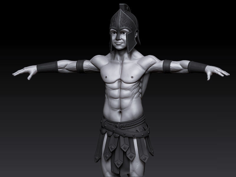 warrior roman soldier 3D model_3