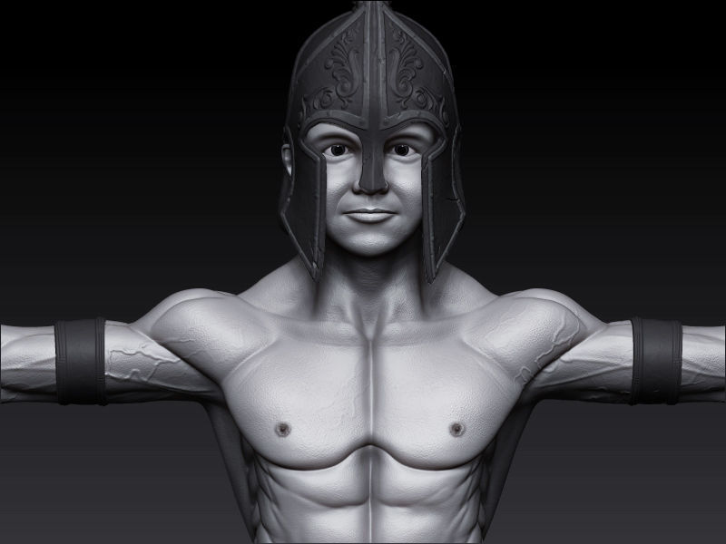 warrior roman soldier 3D model_1