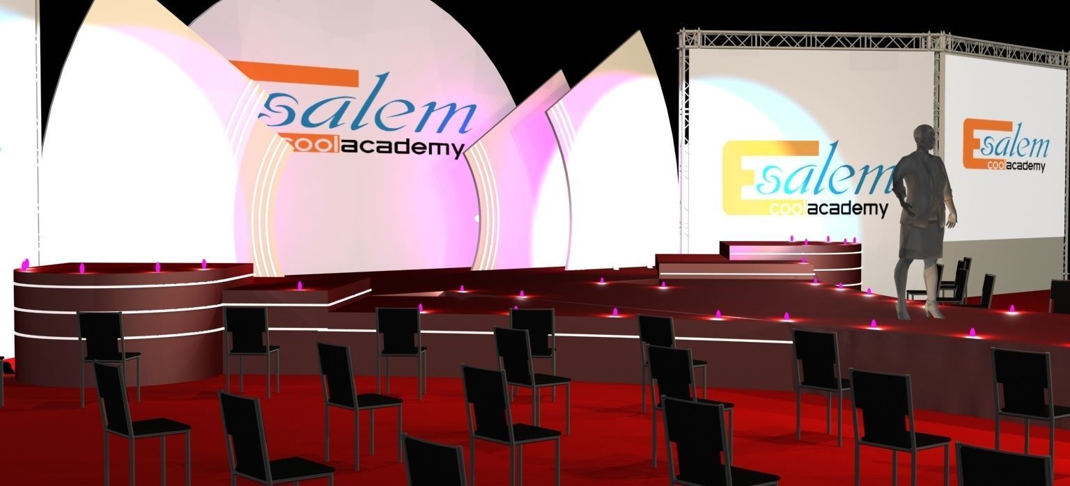 3d catwalk stage and truth background 3D model_4
