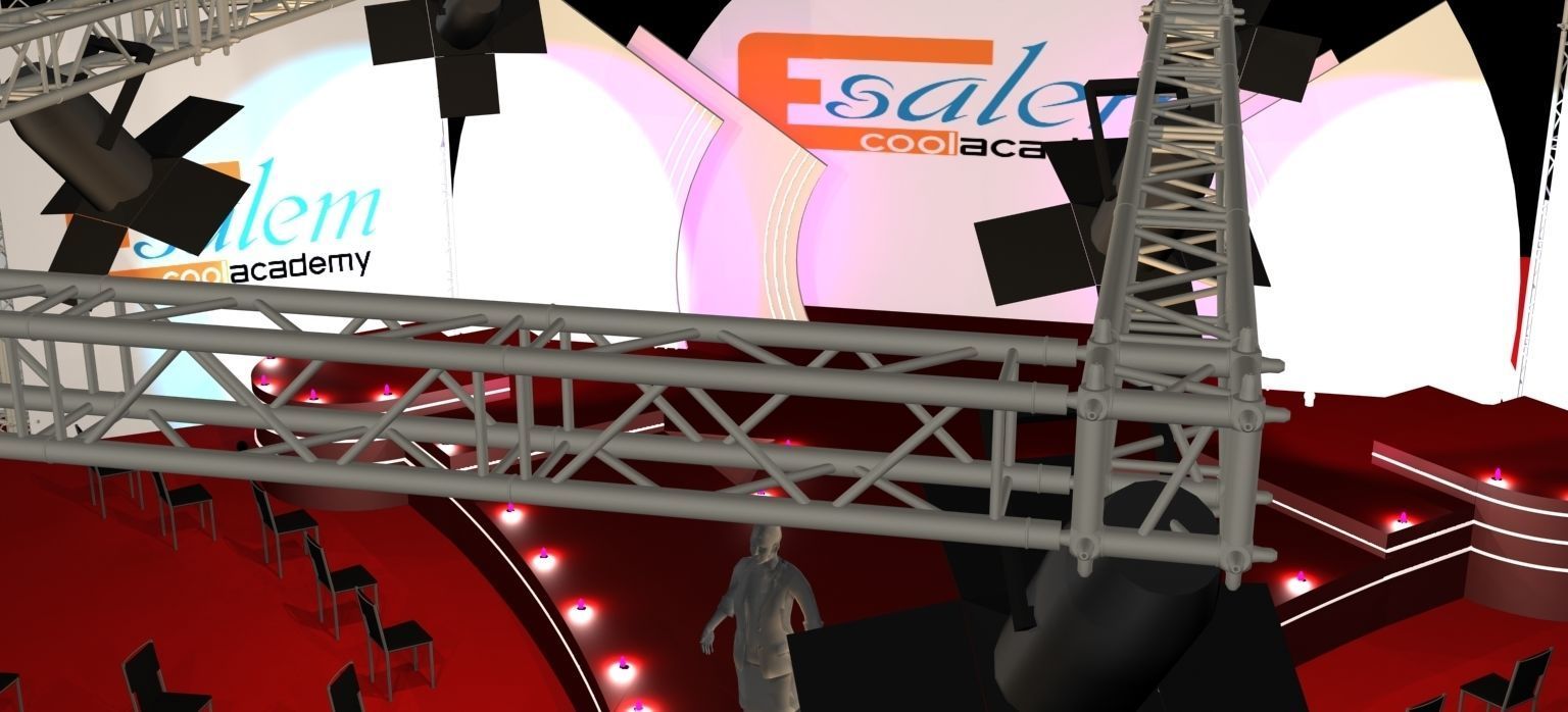 3d catwalk stage and truth background 3D model_2