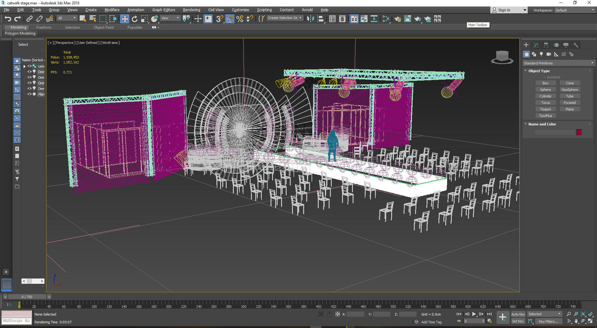 3d catwalk stage and truth background 3D model_8