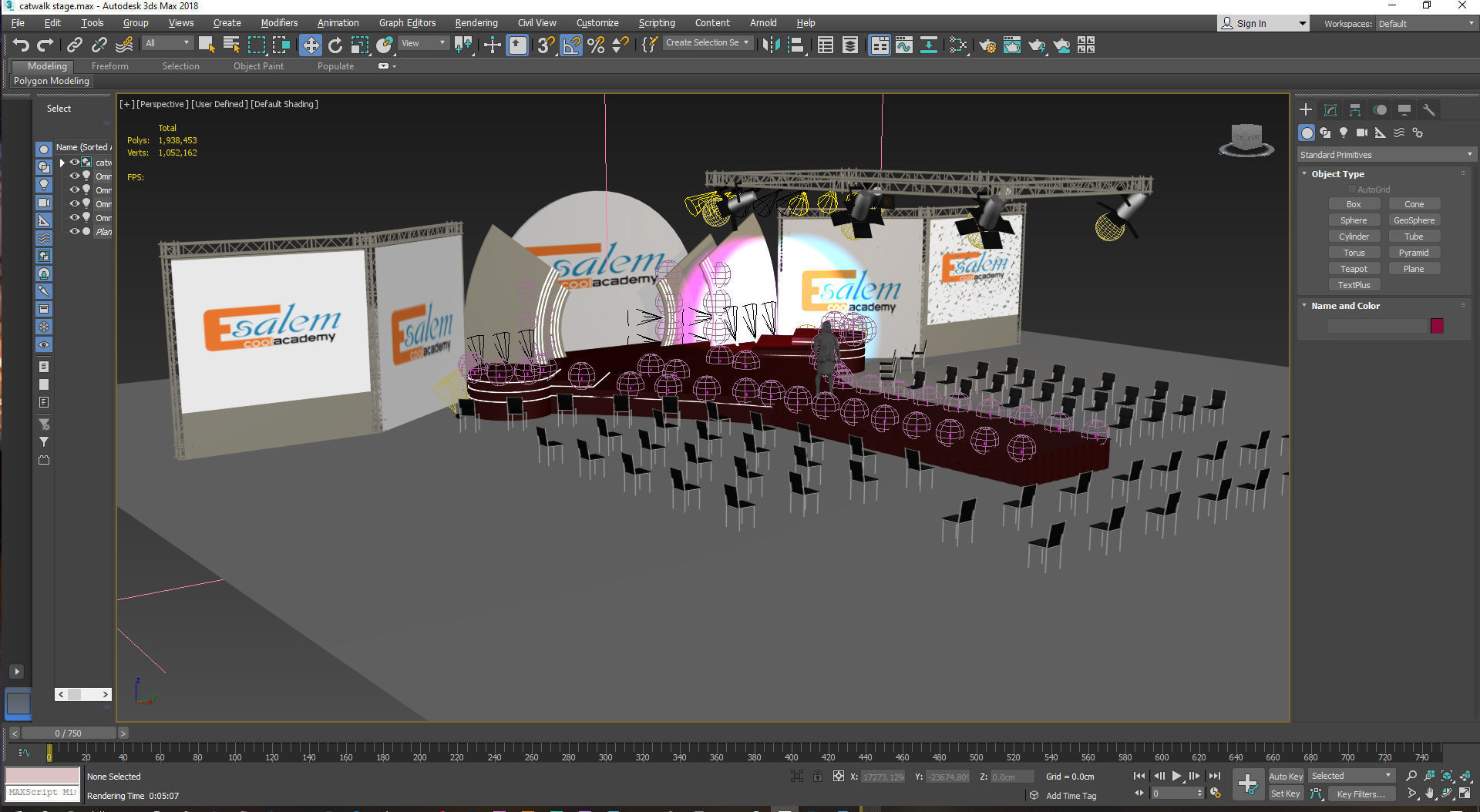 3d catwalk stage and truth background 3D model_7